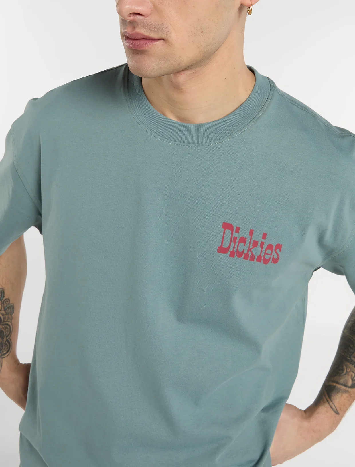 Dickies Men's Polk Mid Weight T-Shirt Stormy Sea DK0A88GOL371