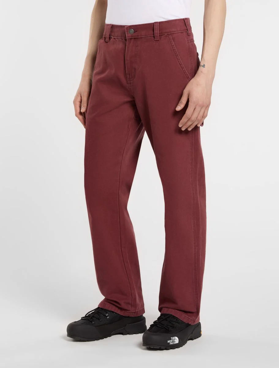 Dickies Men's Regular Canvas Carpenter Pants Burgundy DK0A87PDL161 - Image 3