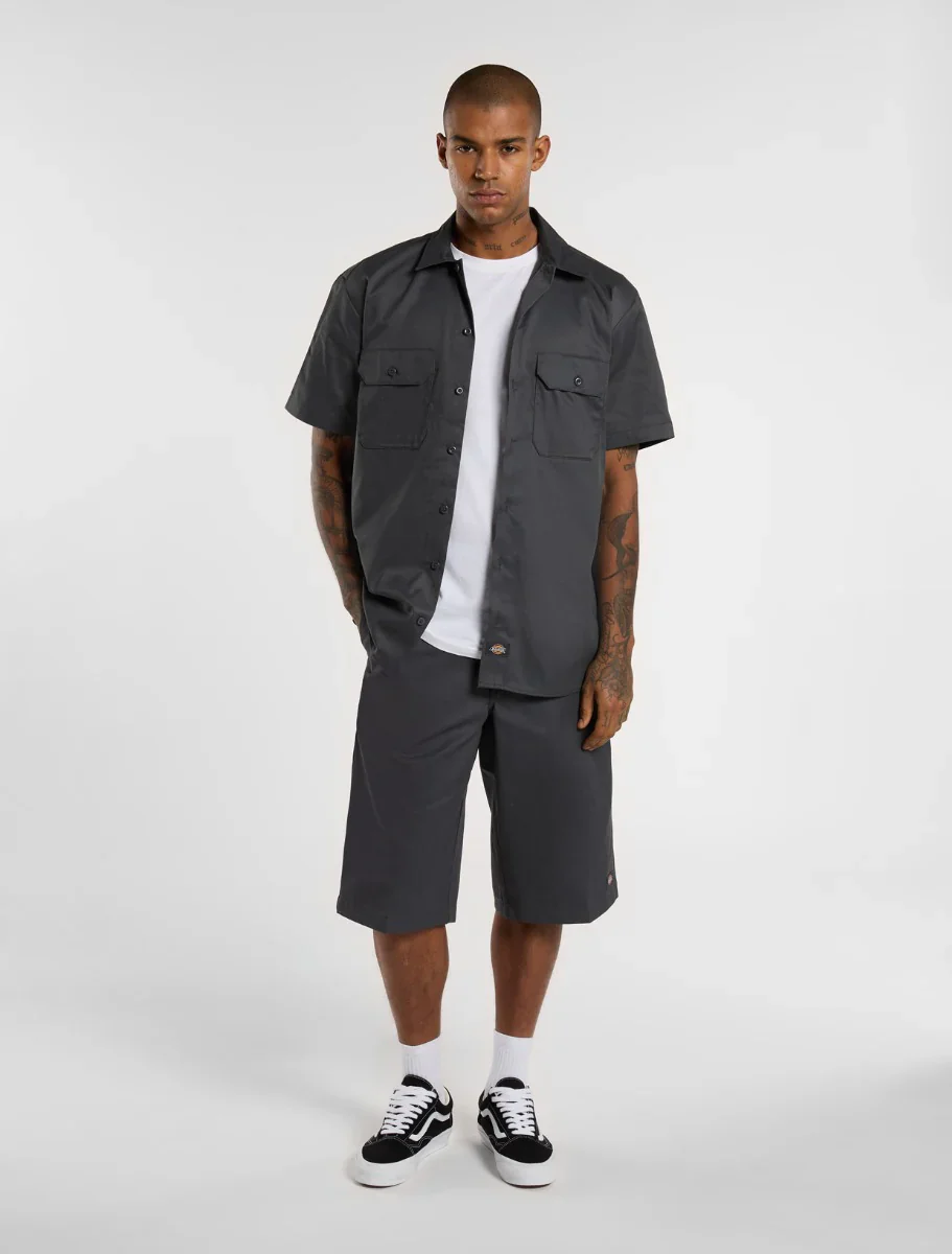 Dickies Men's Short Sleeve Work Shirt Coal Grey DK0A4XK7CH0 - Image 3
