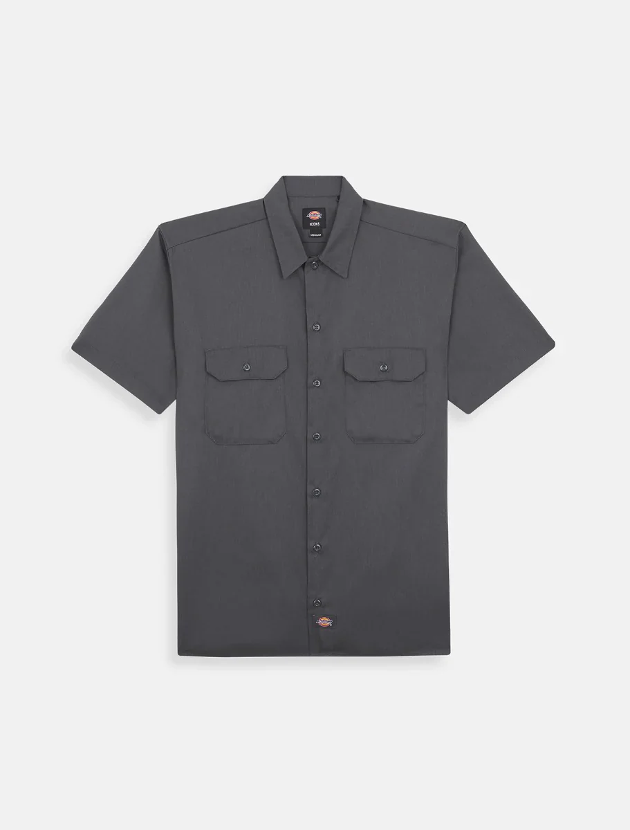 Dickies Men's Short Sleeve Work Shirt Coal Grey DK0A4XK7CH0 - Image 7