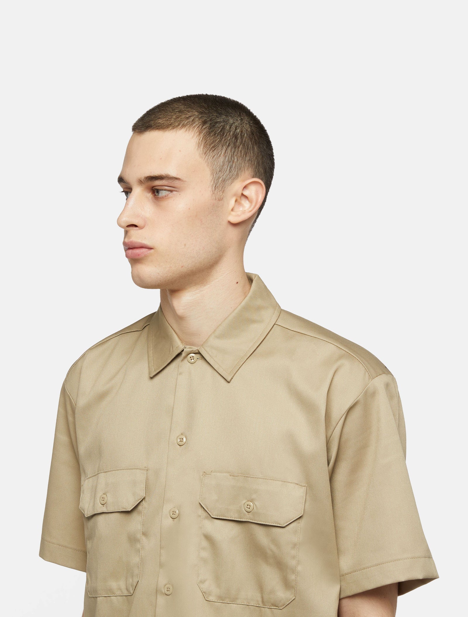 Dickies Men's Short Sleeve Work Shirt Khaki DK0A4XK7KHK - Image 4