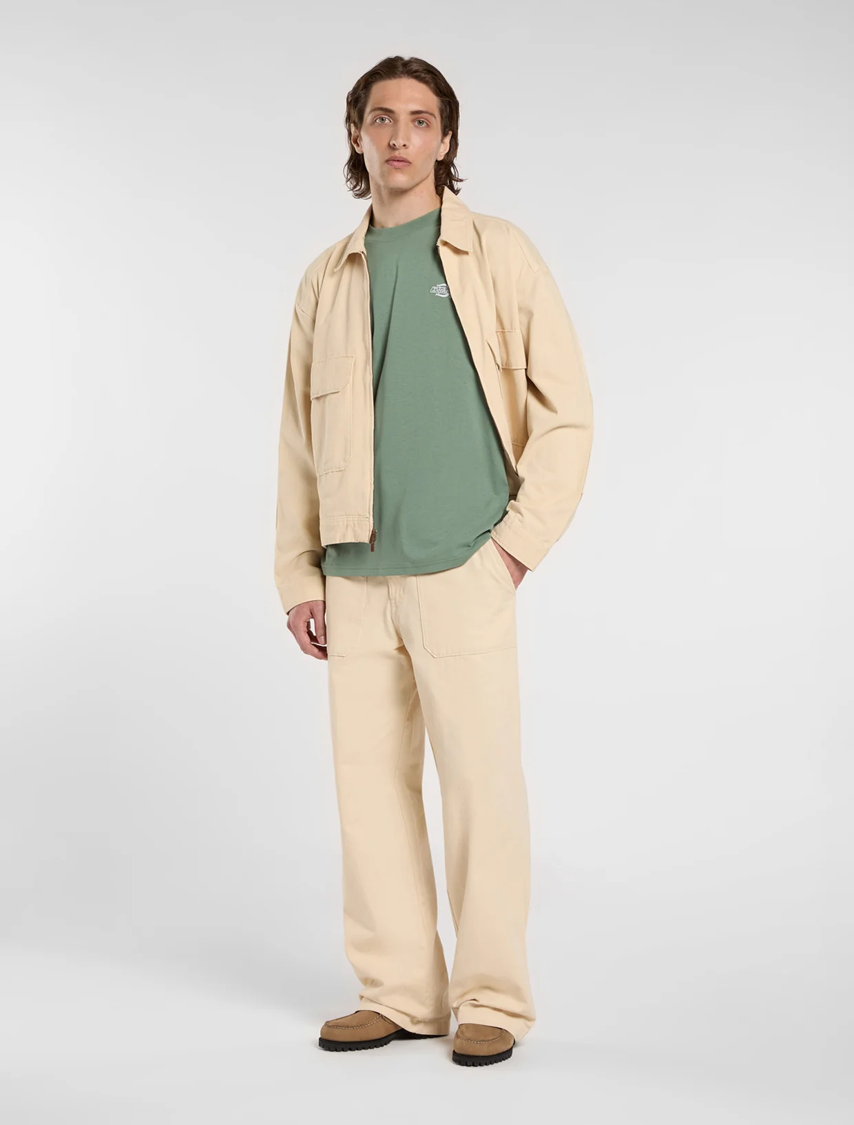 Dickies Men's Summerdale Light Weight T-shirt Olive Green DK0A4YAIL191 - Image 5