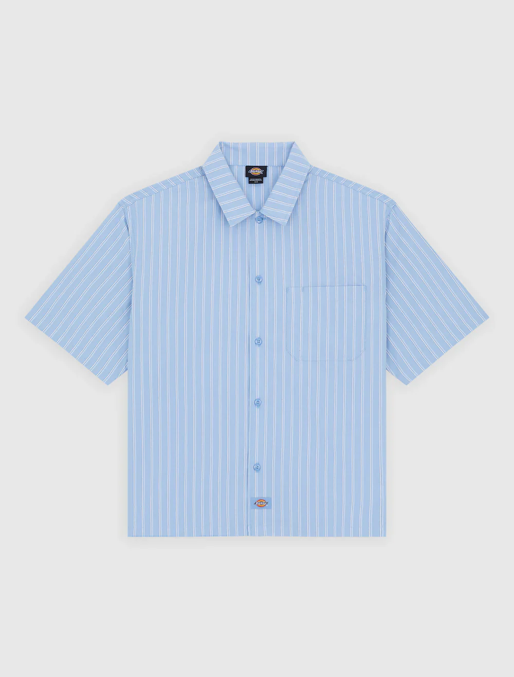 Dickies Men's Venedocia Striped Short-Sleeved Shirt Endless Sky DK0A88GUL39 - Image 6
