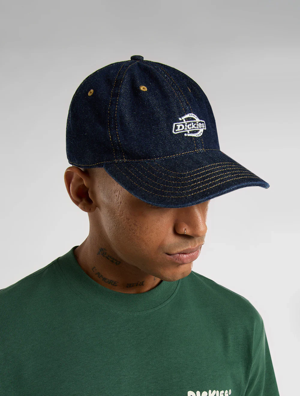 Dickies Unisex Denim Dad Baseball Cap Rinsed DK0A867HRIN - Image 5