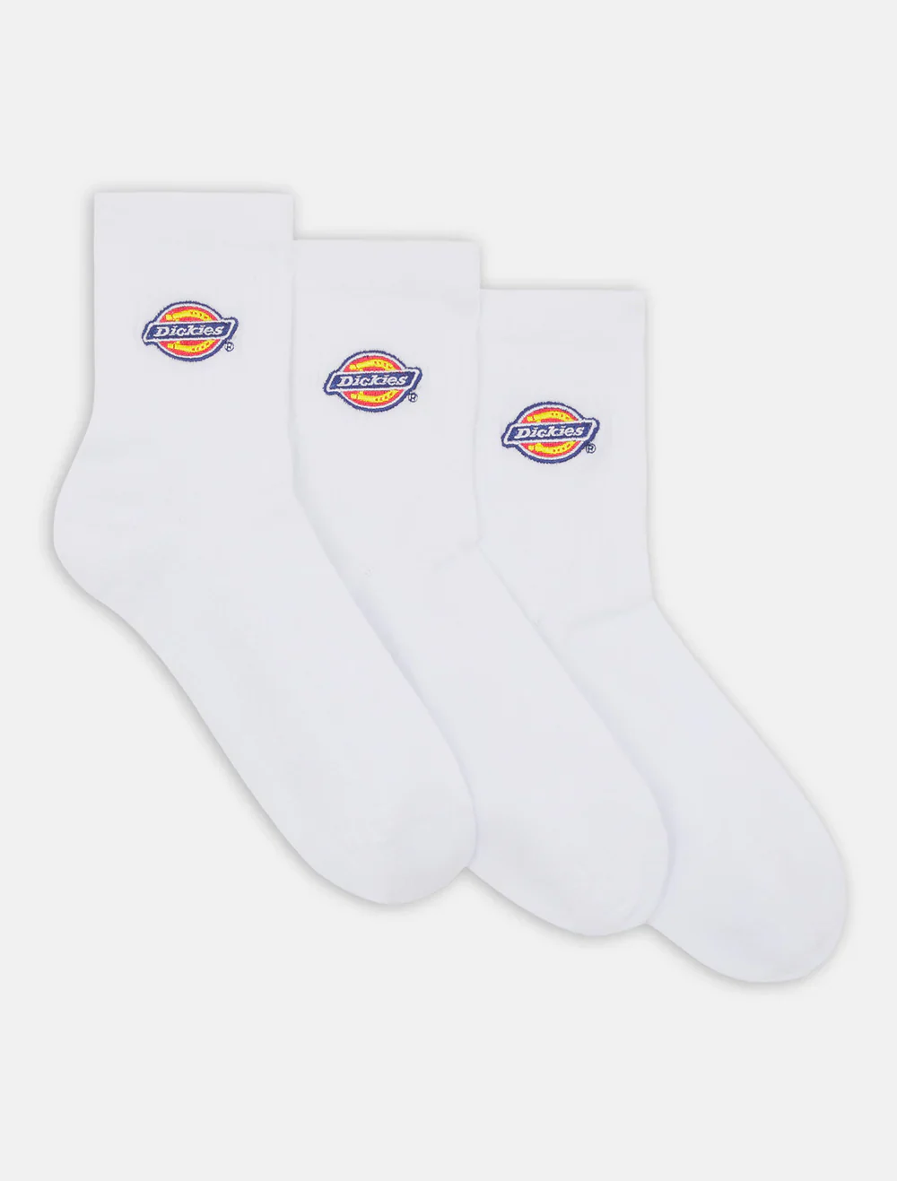 Dickies Unisex Valley Grove Mid Socks (3 Pack) White DK0A4Y9OWHX
