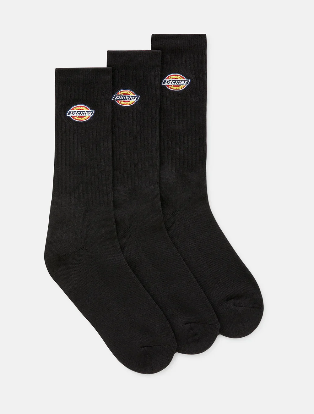 Dickies Unisex Valley Grove Socks (3 Pack) Black DK0A4X82BLK