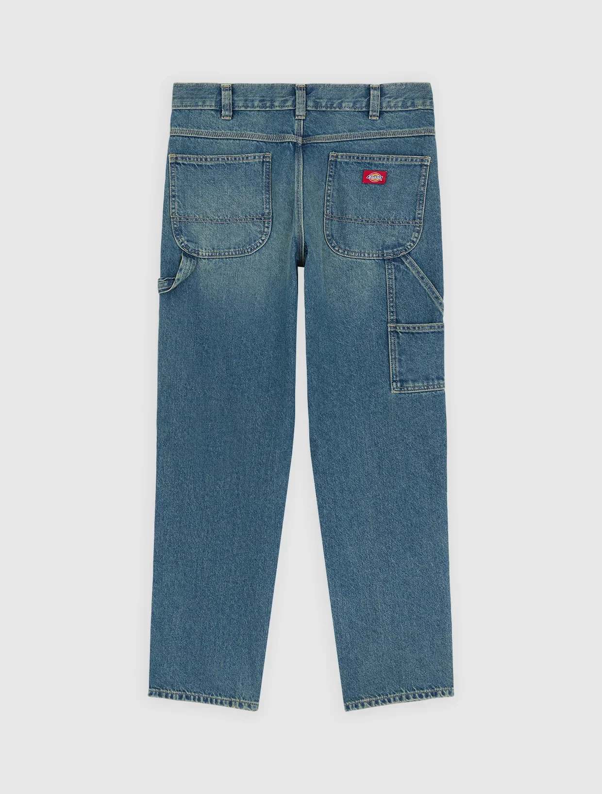 Dickies Women's 957 Loose Tapered Work Jeans Khaki Tinted Blue DK0A885JL231 - Image 7