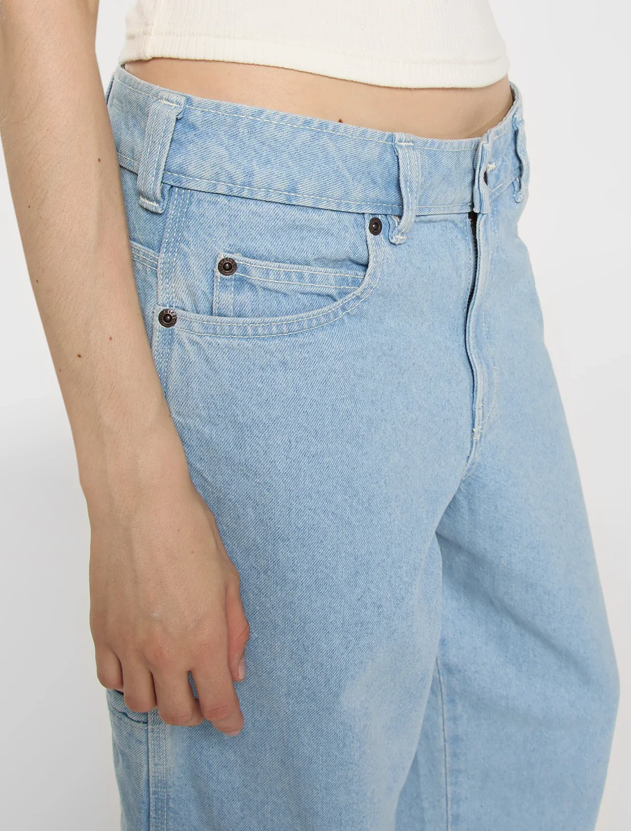 Dickies Women's 957 Loose Tapered Work Jeans Vintage Blue DK0A885JC151 - Image 4