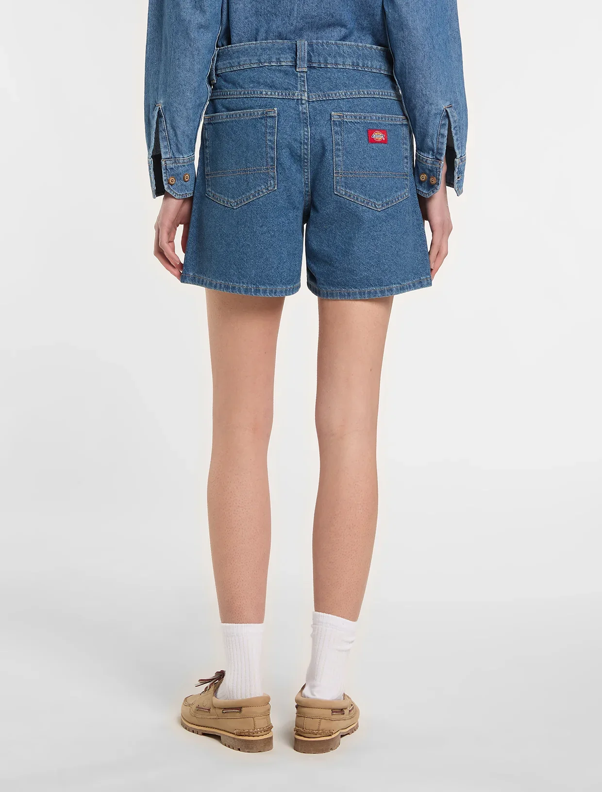 Dickies Women's 984 5-Inch High Waist Denim Shorts Classic Blue DK0A88QVCLB1 - Image 2