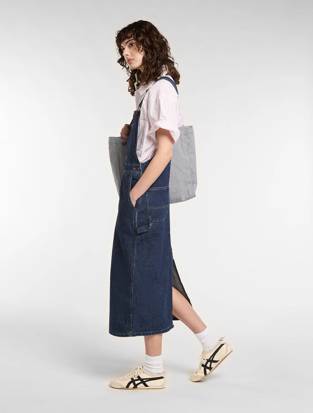 Dickies Women's Denim Bib Dress Dark Indigo DL0A88IP0DD - Image 3