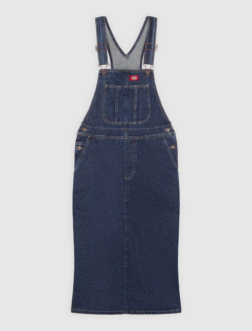 Dickies Women's Denim Bib Dress Dark Indigo DL0A88IP0DD - Image 7