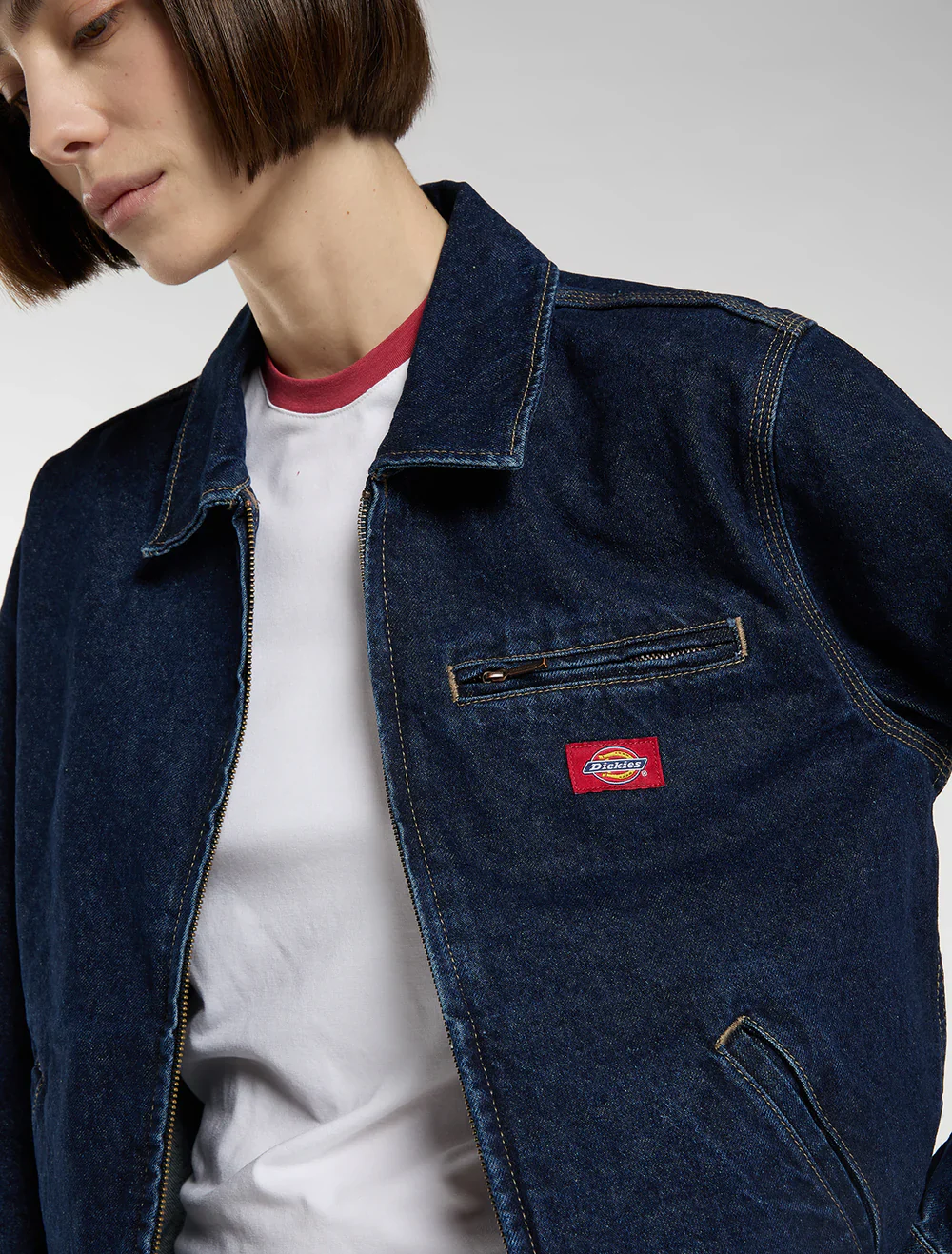 Dickies Women's Denim Painter Jacket Dark Indigo DK0A883E0DD - Image 6