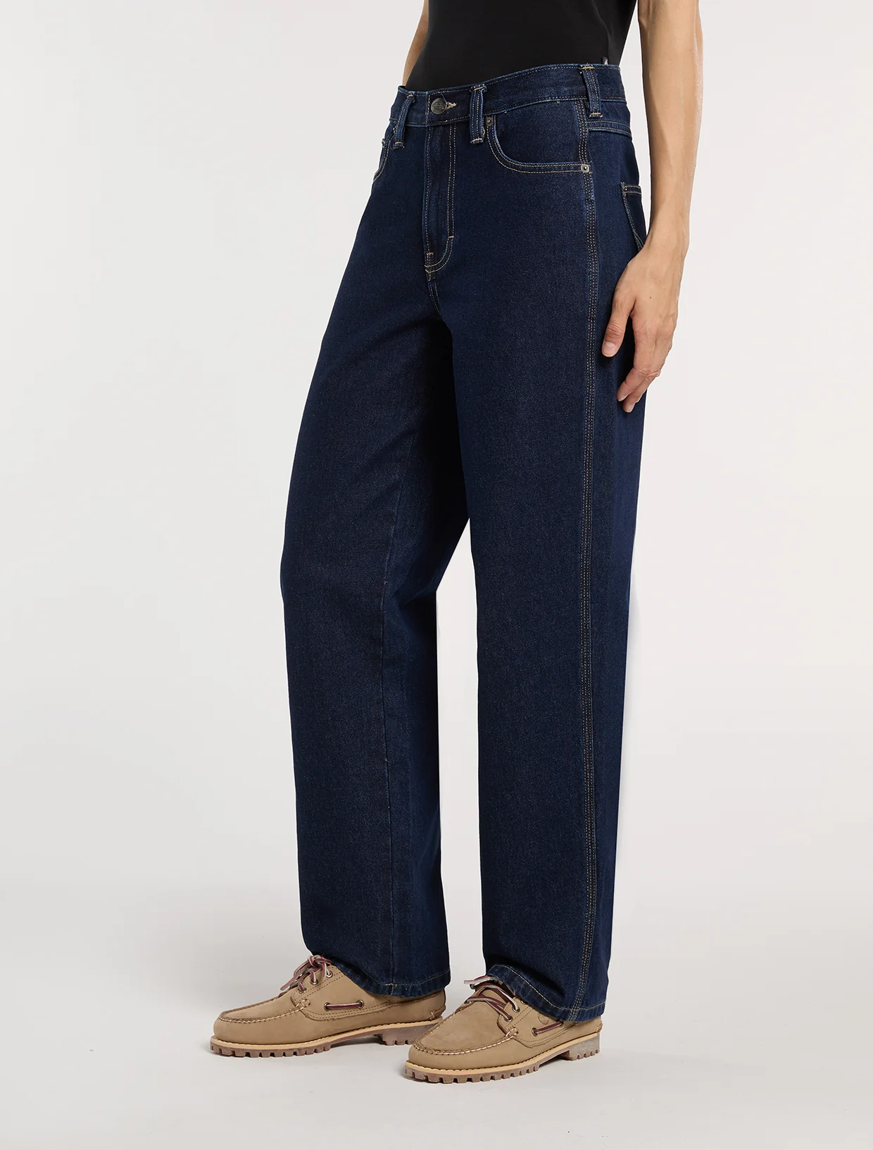 Dickies Women's Farner Relaxed Straight Jeans Dark Blue DK0A87NN0DD - Image 3
