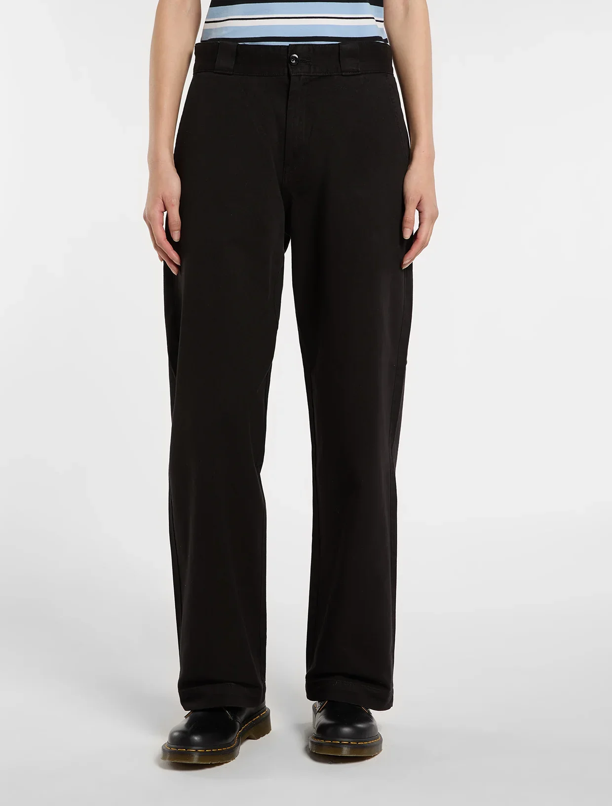 Dickies Women's Garment Dyed Loose Pants Black DK0A8DLHBLK