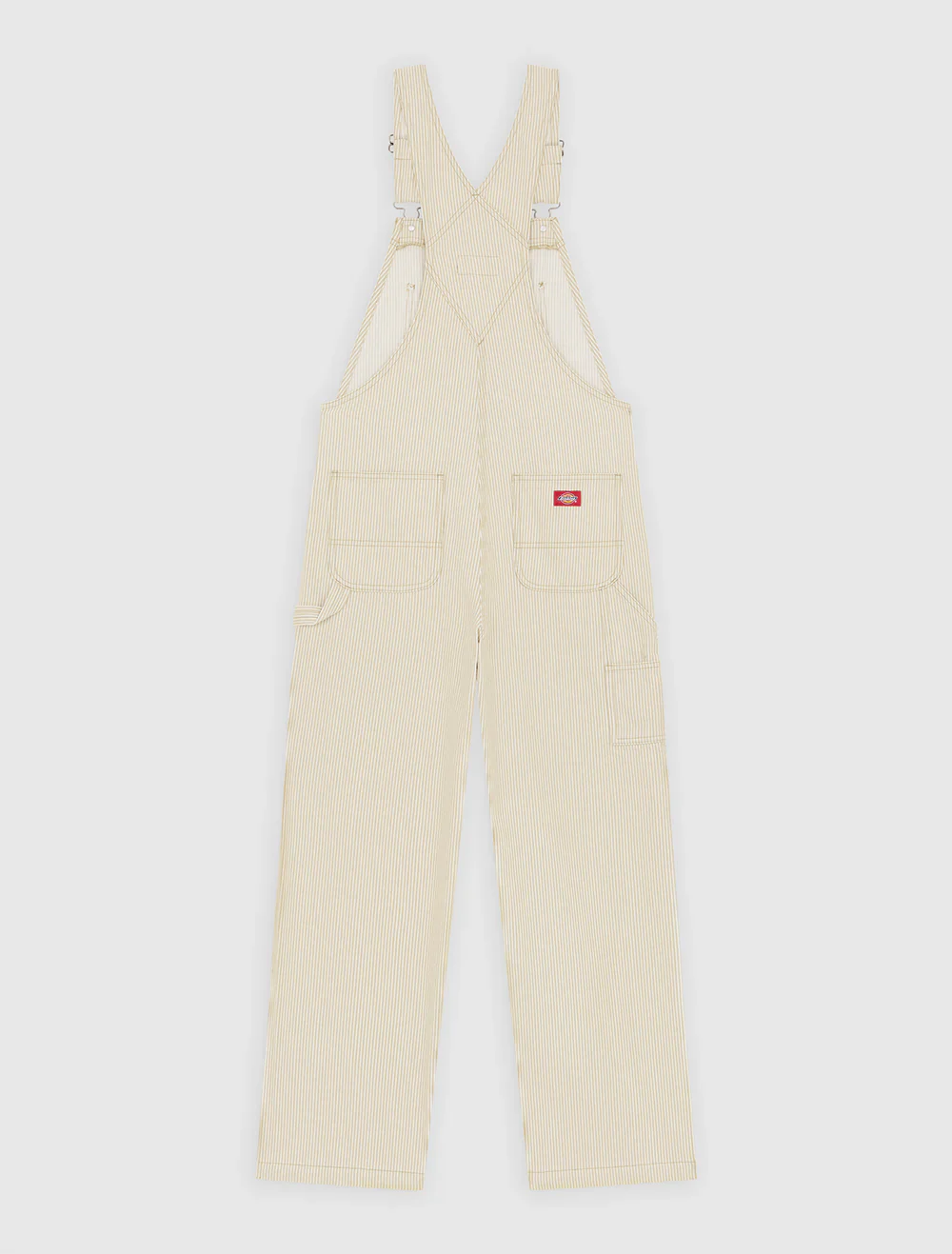 Dickies Women's Hickory Bib Overalls Beige DK0A8829L44 - Image 9