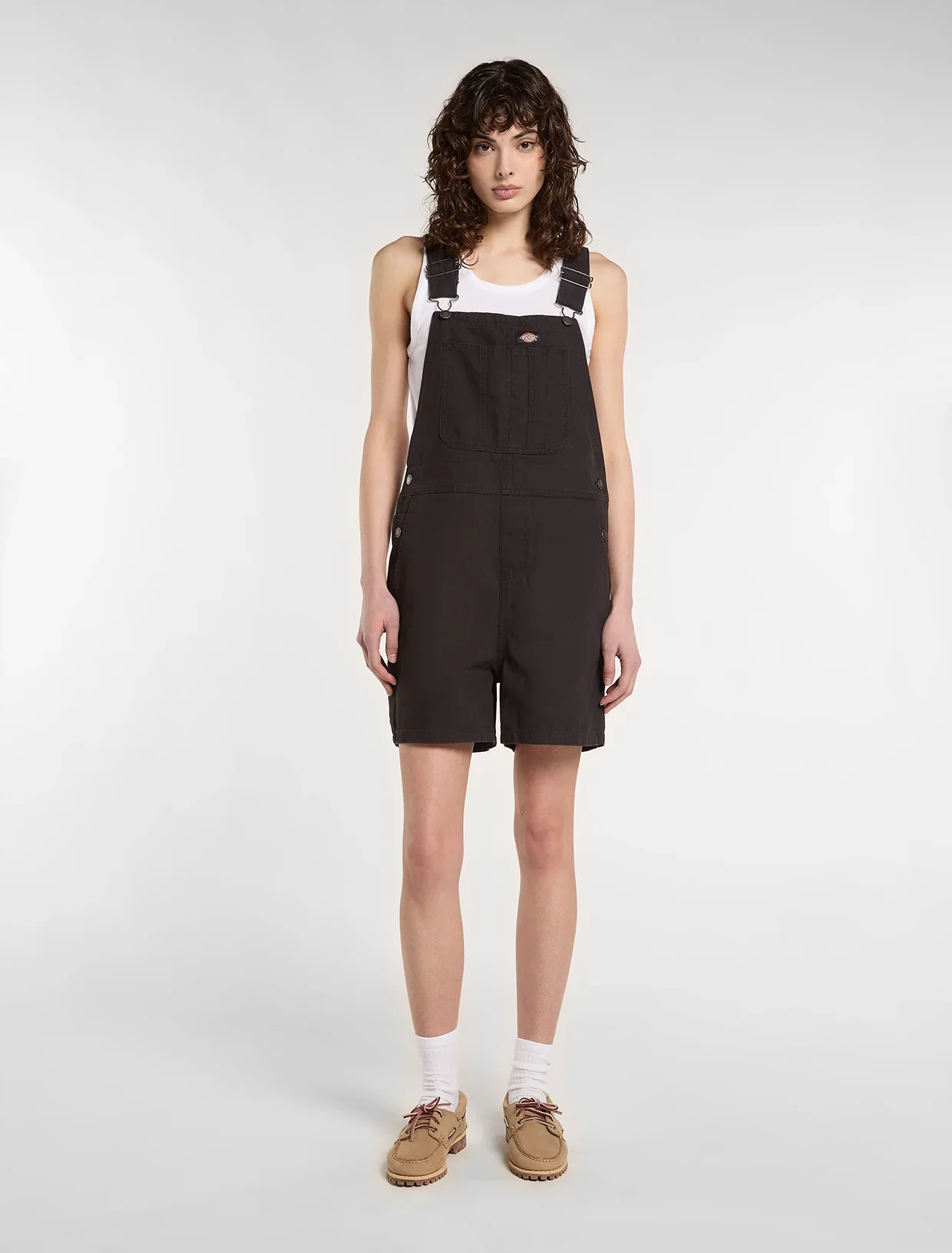 Dickies Women's Lightweight Canvas Short Bib Black DK0A885GBLK