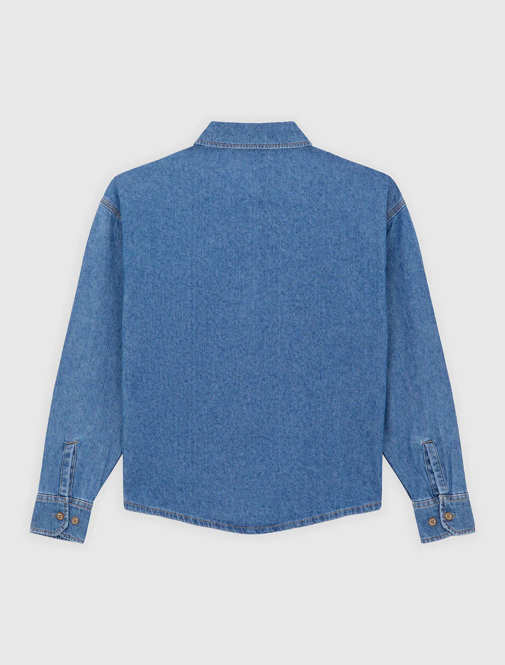 Dickies Women's Lightweight Long Sleeved Denim Shirt Classic Blue DK0A8826CLB - Image 7