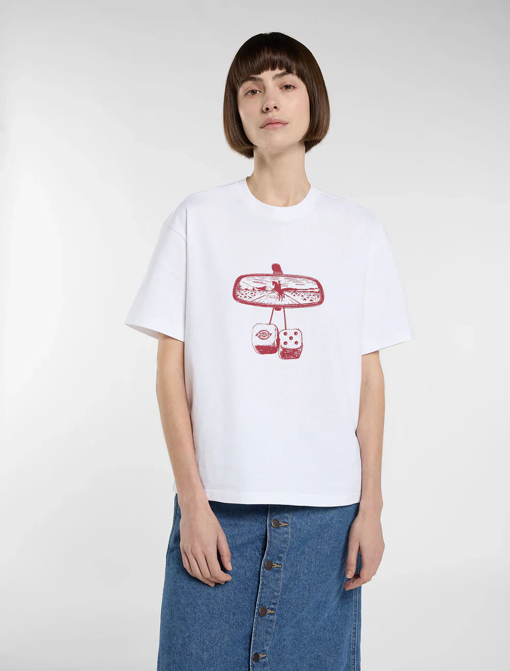 Dickies Women's Polk Medium Weight T-shirt White DK0A88PC0WH
