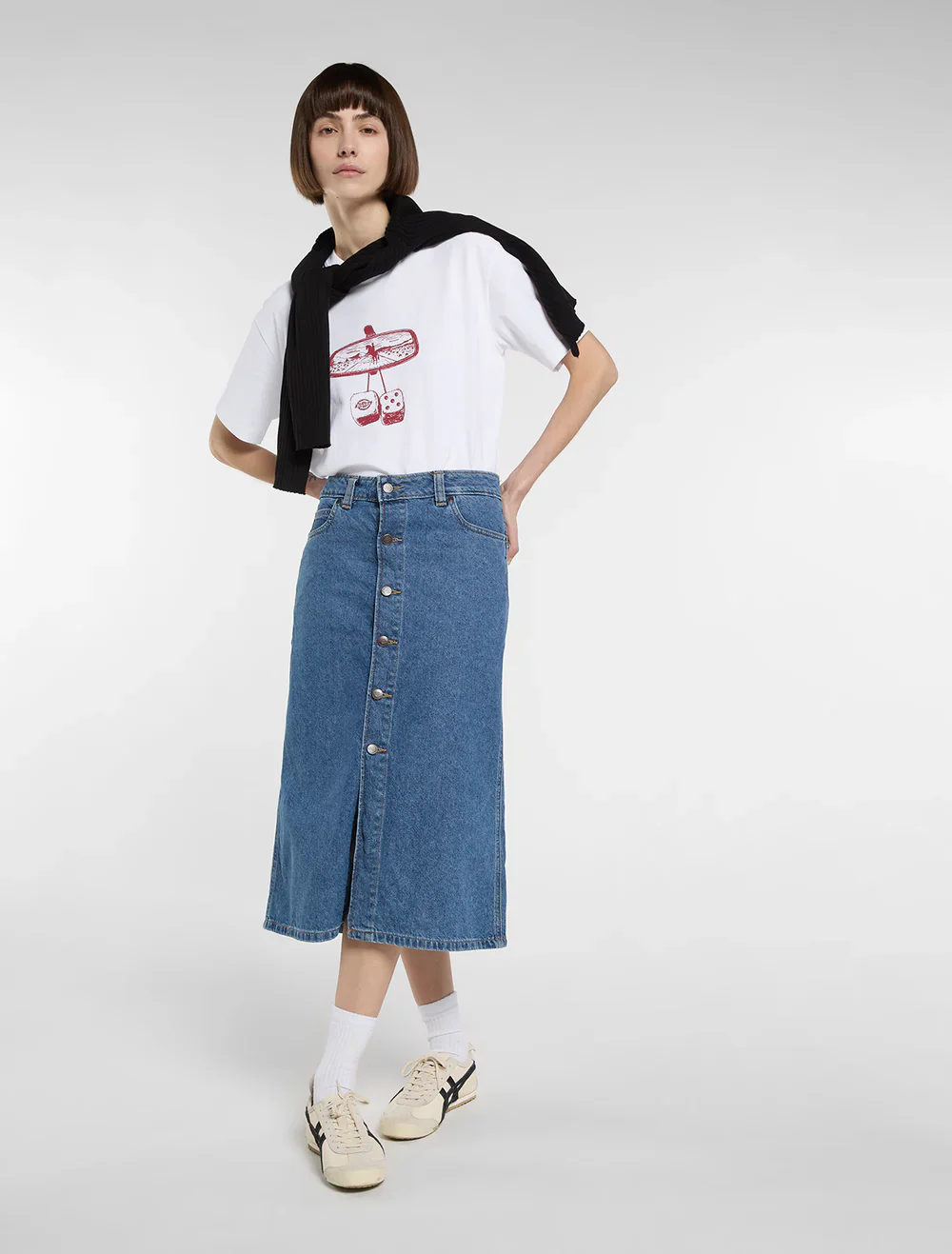 Dickies Women's Polk Medium Weight T-shirt White DK0A88PC0WH - Image 5
