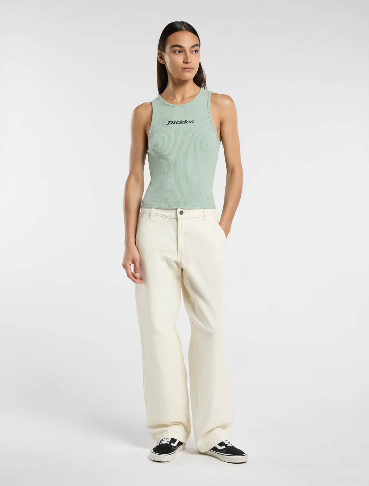 Dickies Women's Rib Top T-Shirt Light Blue DK0A4Z8NK361 - Image 3