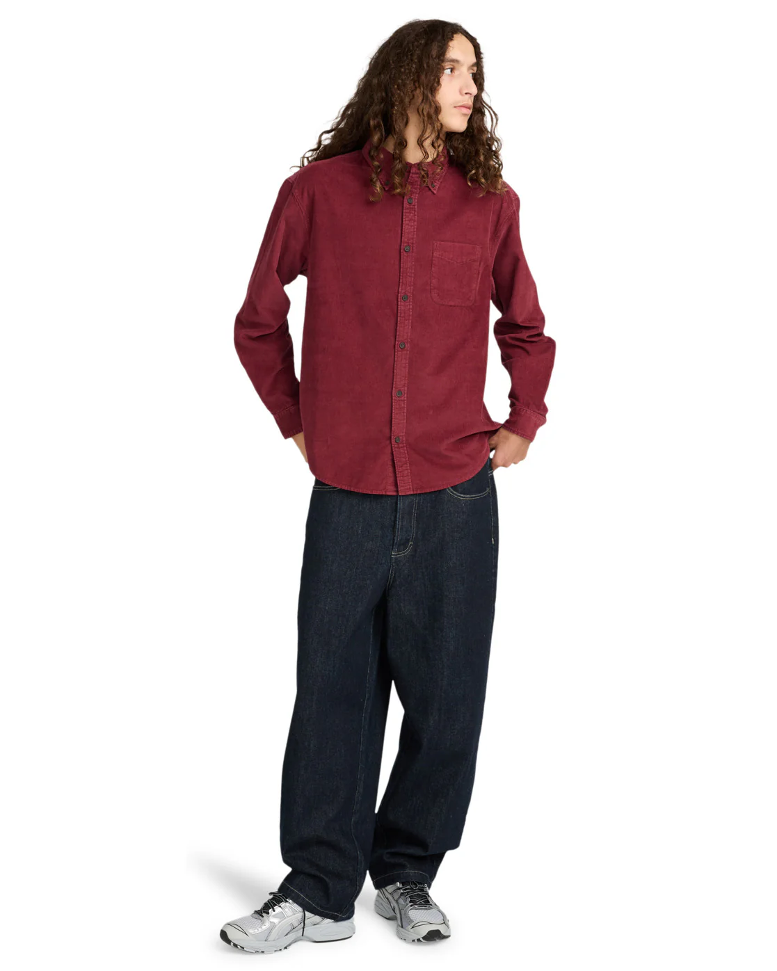 Element Men's Button Down Regular Corduroy Shirt Zinfandel ELYWT00187-RSS0 - Image 6