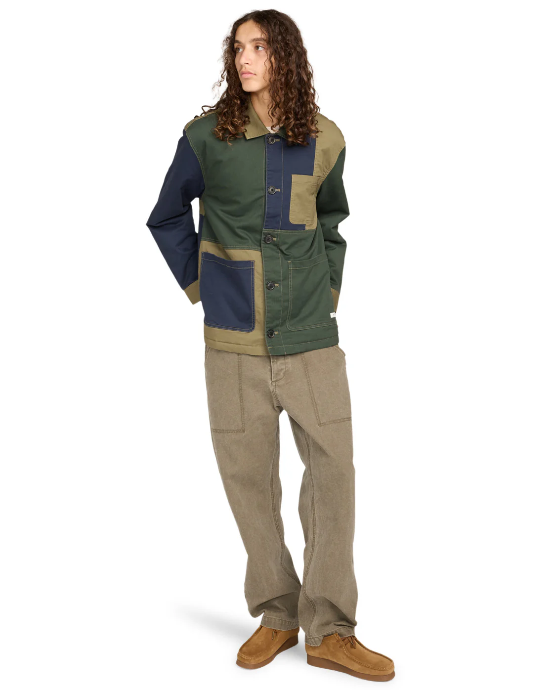 Element Men's Crossroads Patchwork Padded Overshirt Multicolor ELYJK00284-KSQE - Image 2