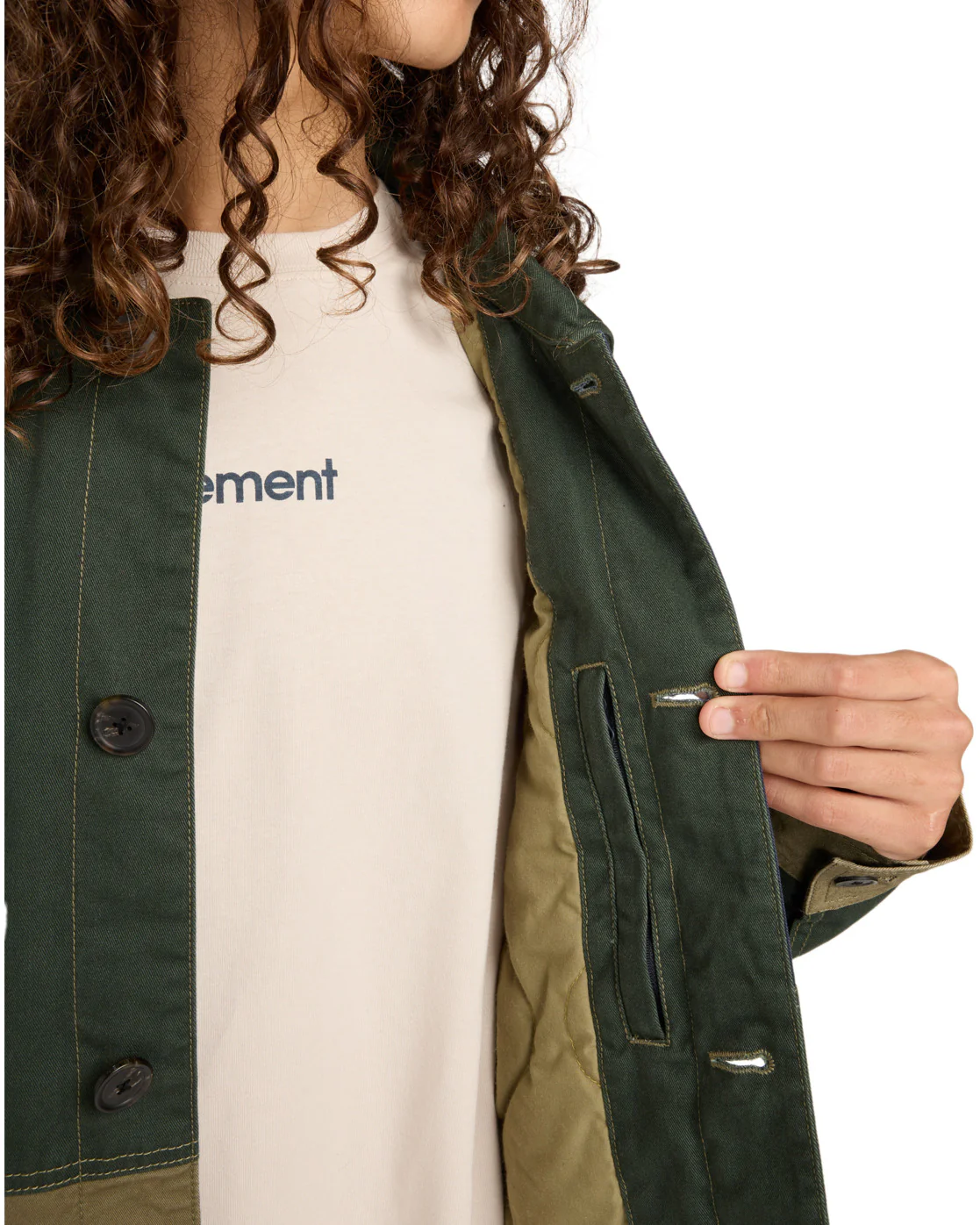 Element Men's Crossroads Patchwork Padded Overshirt Multicolor ELYJK00284-KSQE - Image 4