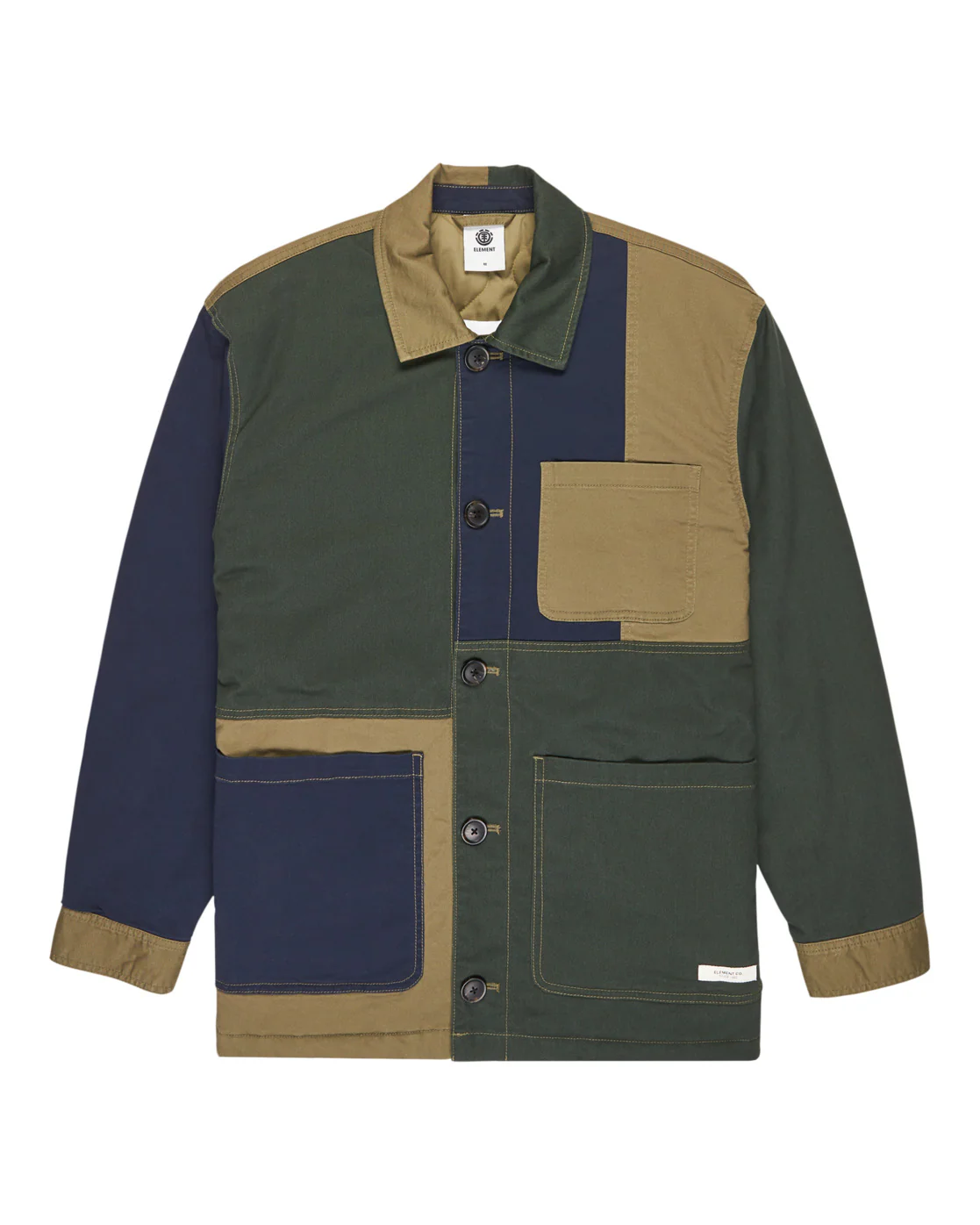 Element Men's Crossroads Patchwork Padded Overshirt Multicolor ELYJK00284-KSQE - Image 9