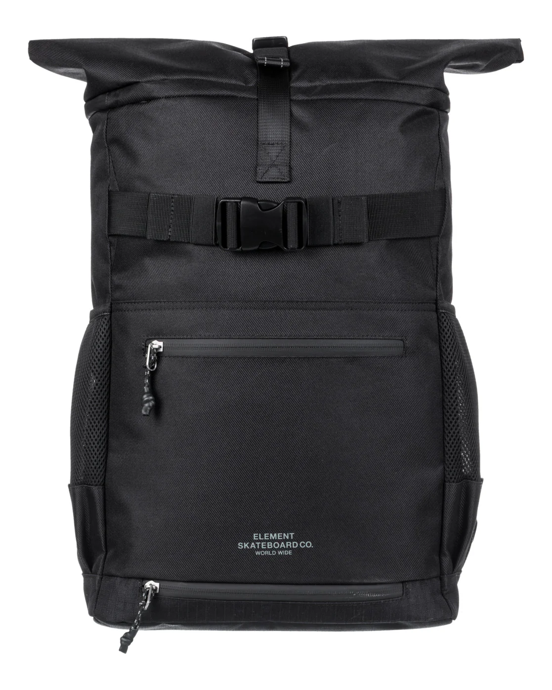 Element Men's Ground Skate Large Progressive Skate Roll-Top Backpack Flint Black ELYBP00149_FBK