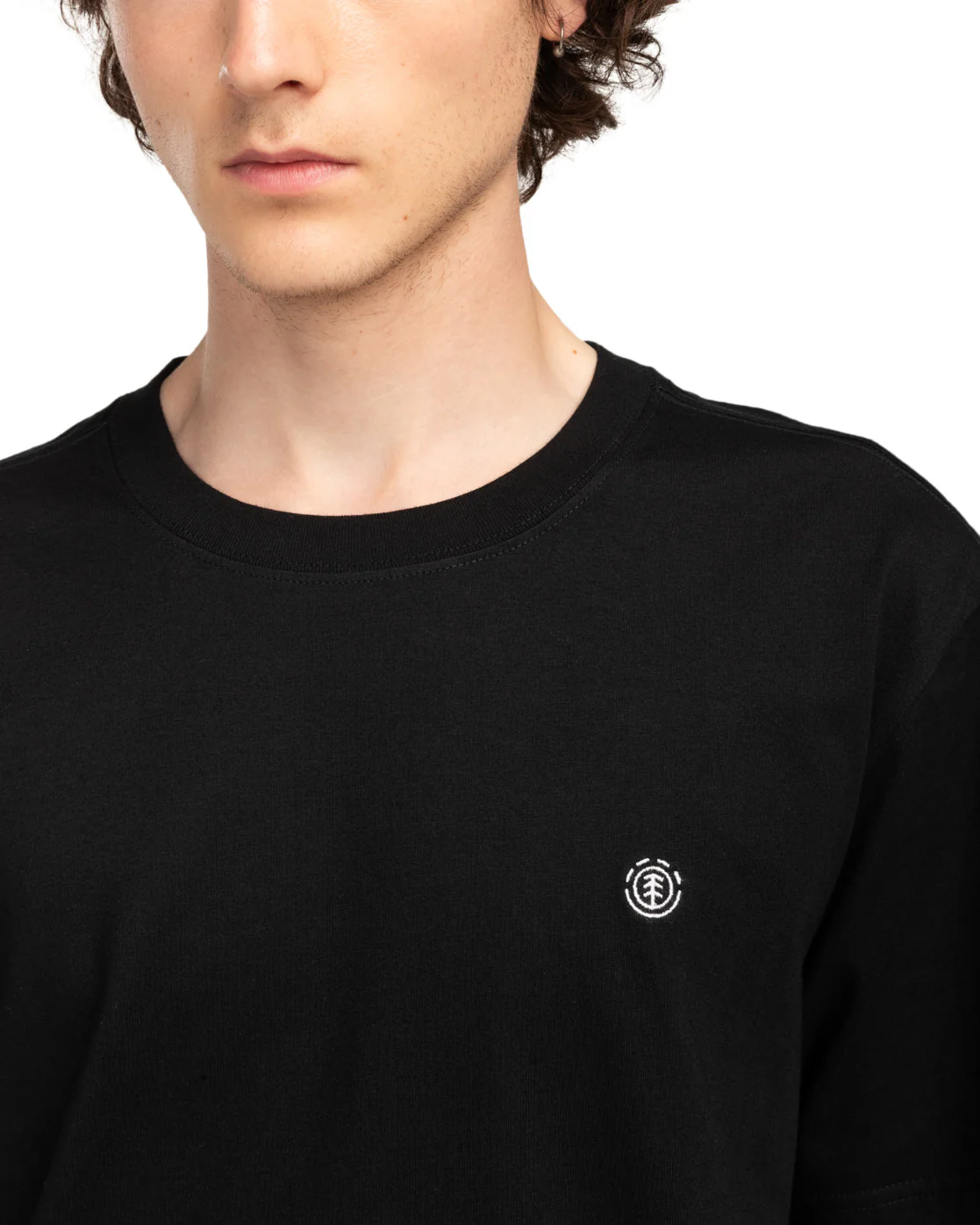 Element Men's Icon Embroidery Short Sleeve T-Shirt Flint Black ELYKT00168-FBK - Image 4