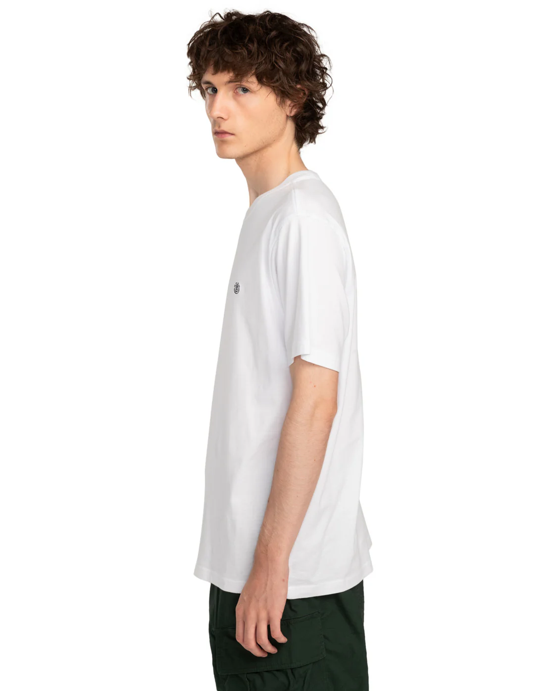 Element Men's Icon Embroidery Short Sleeve T-Shirt Optic White ELYKT00168-WBB0 - Image 5