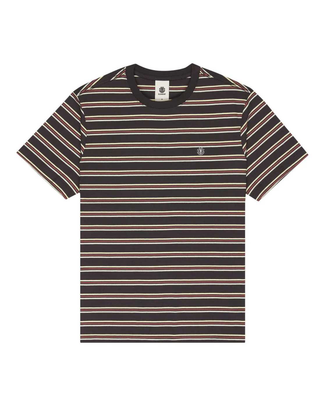 Element Men's Icon Embroidery Short Sleeve T-Shirt Washed Stripes Offblack ELYKT00168-KTA3