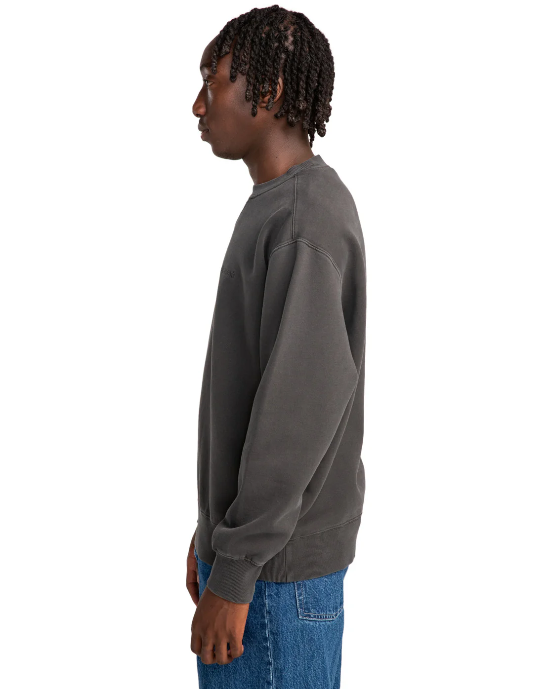 Element Men's Lowcase Pigment Crew Sweatshirt Off Black ELYFT00172-KTA0 - Image 3