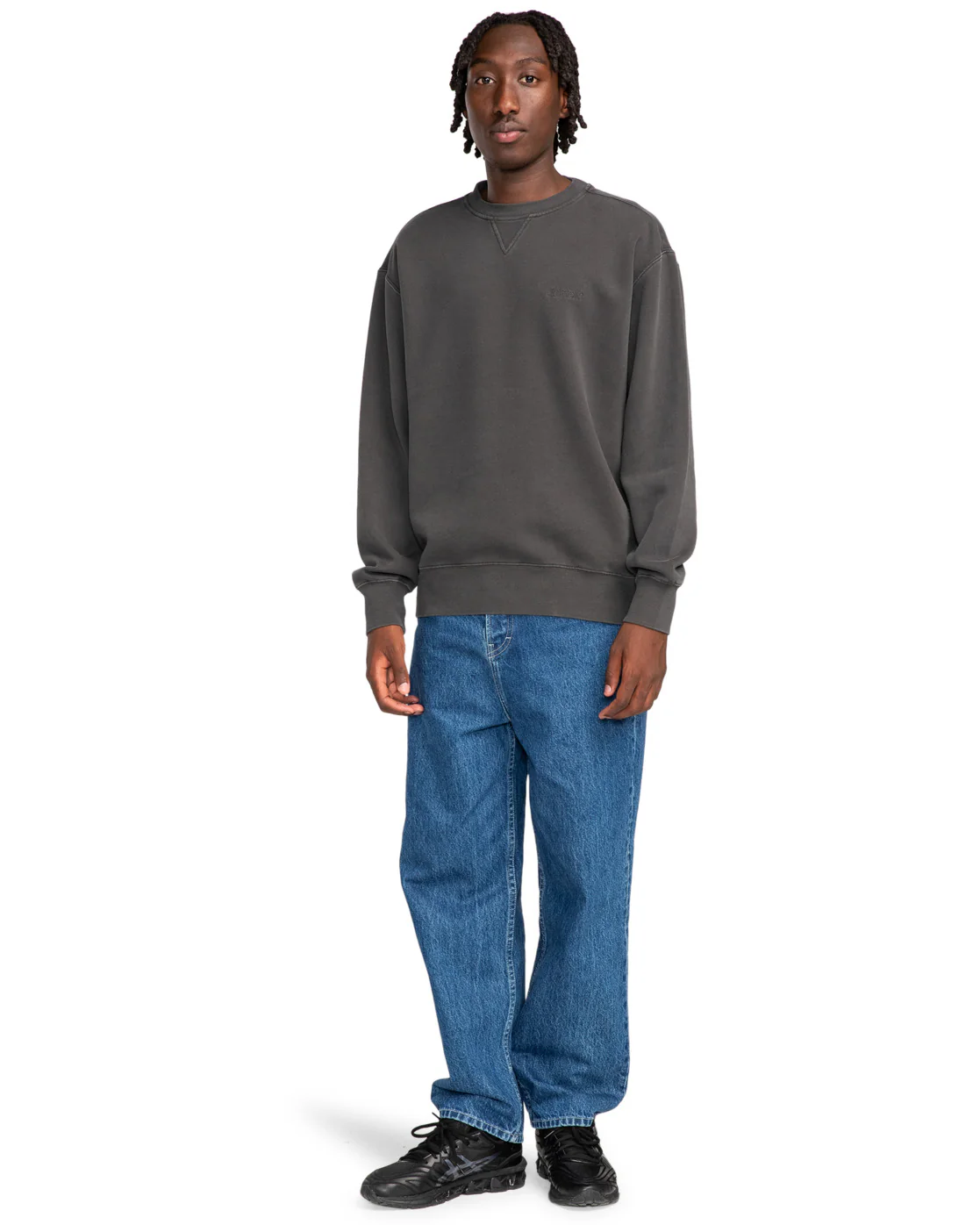 Element Men's Lowcase Pigment Crew Sweatshirt Off Black ELYFT00172-KTA0 - Image 4