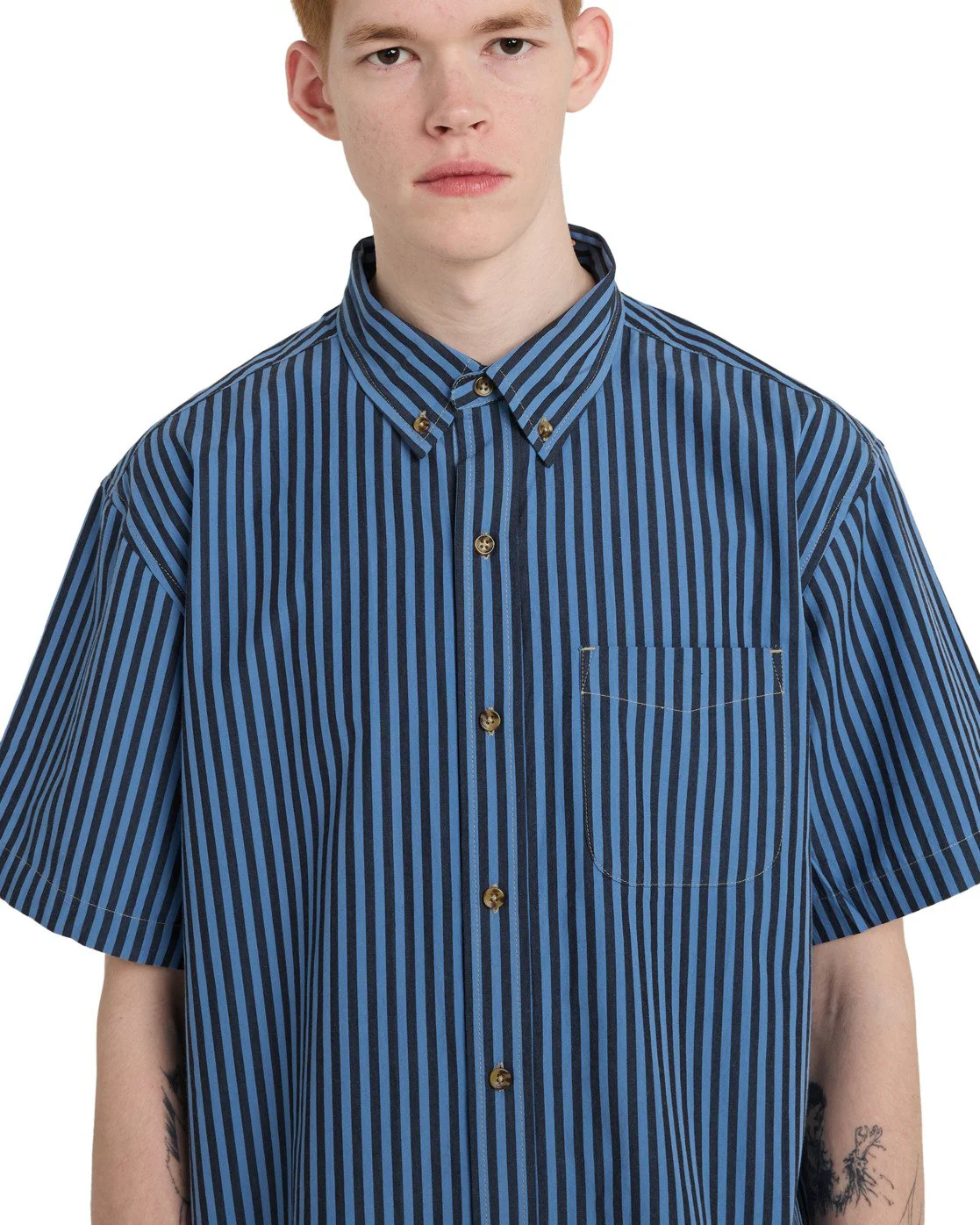 Element Men's Regular Button Down Short Sleeve Shirt Riviera/Offblack ELYWT00196-BLC3 - Image 4