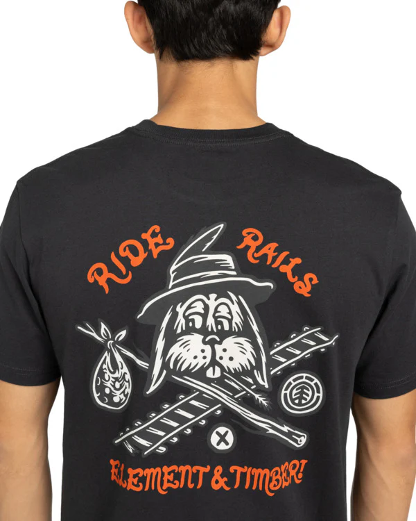Element Men's Timber Hobos T-Shirt Off Black ELYZT00582-KTA0 - Image 5