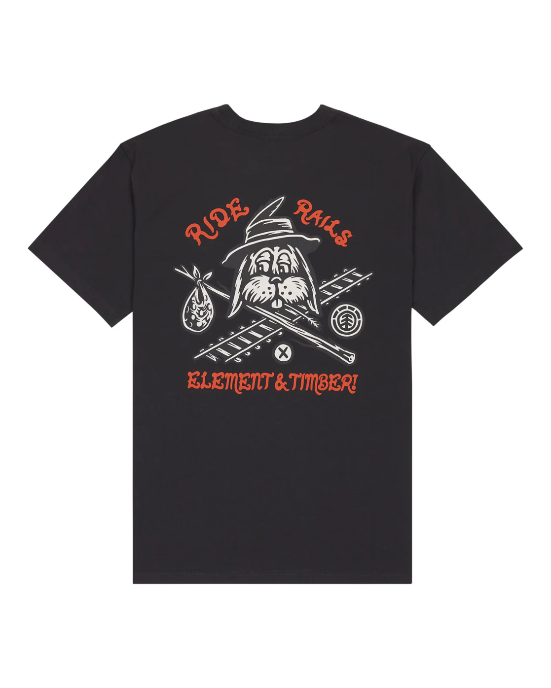 Element Men's Timber Hobos T-Shirt Off Black ELYZT00582-KTA0 - Image 8
