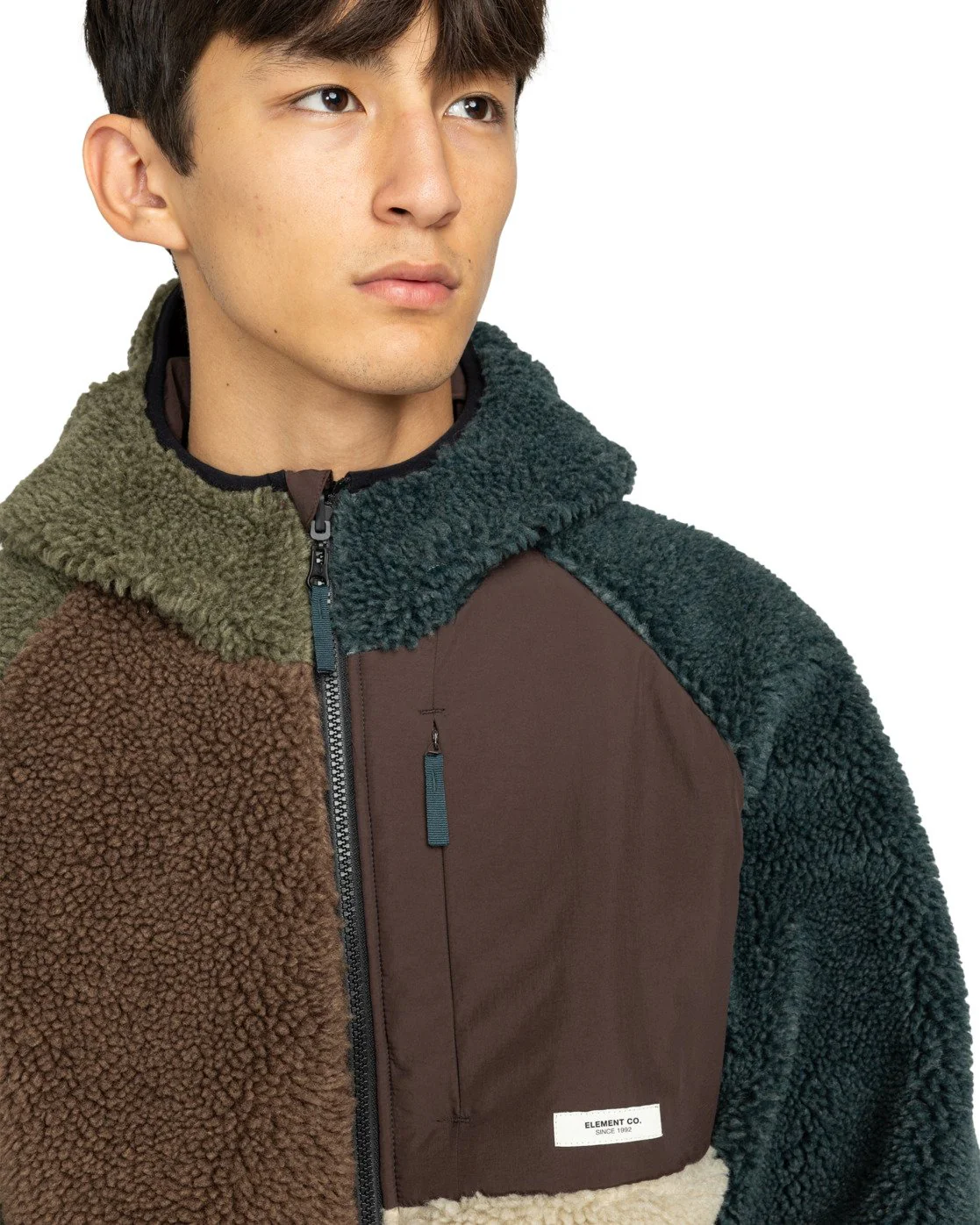 Element Men's Wolfe Sherpa Reversible Sherpa Hoodie Multicolor ELYJK00225-KSQE - Image 4