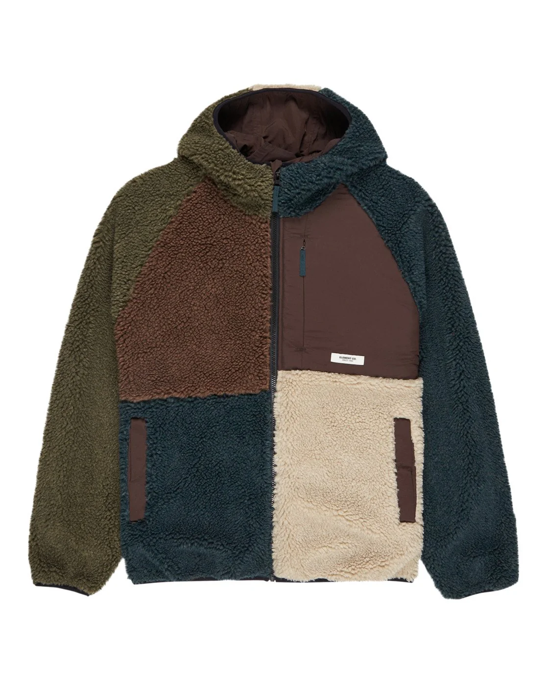 Element Men's Wolfe Sherpa Reversible Sherpa Hoodie Multicolor ELYJK00225-KSQE - Image 9