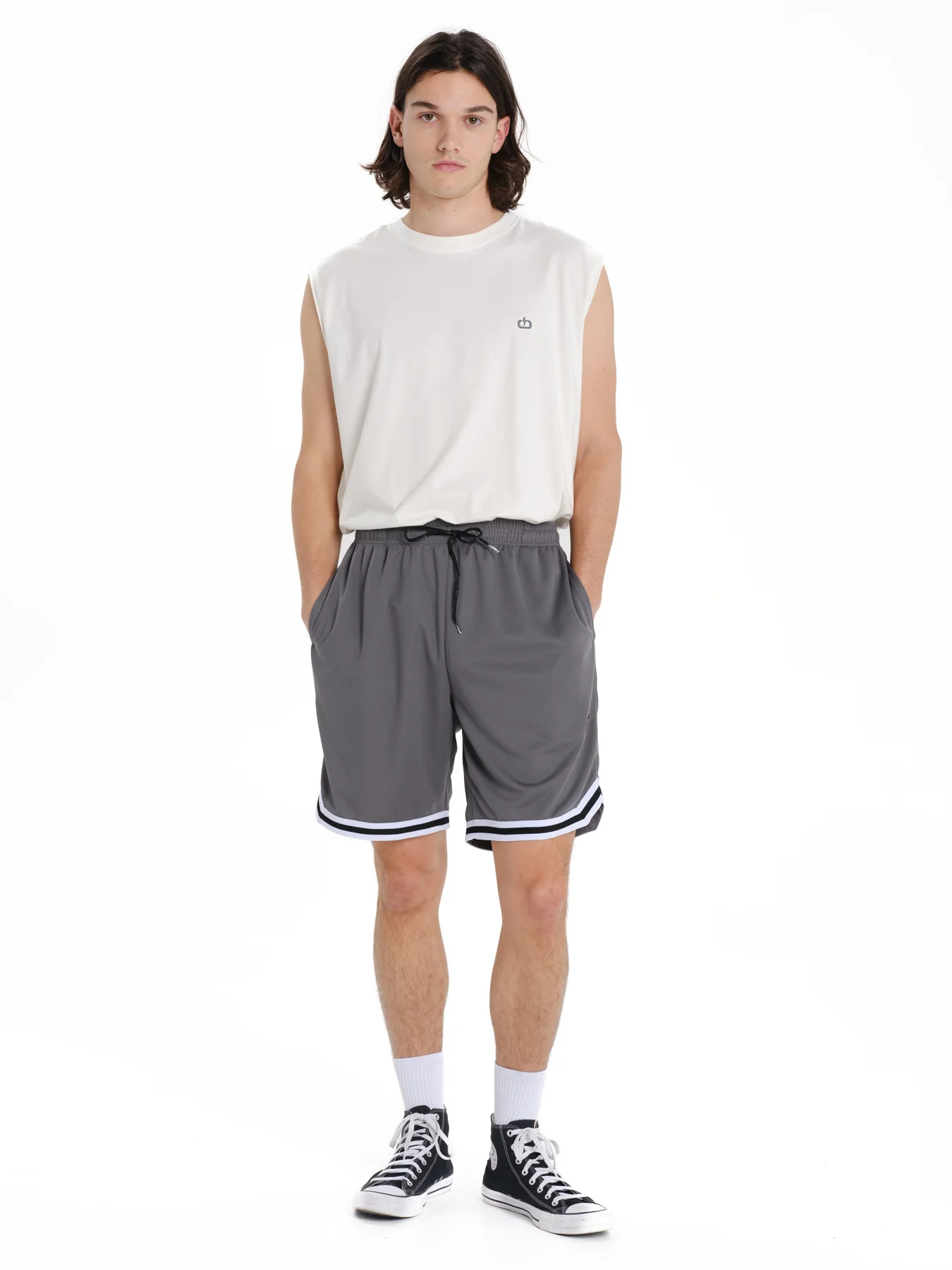 Emerson Men's Basketball Shorts Grey 261.EM241.01-Grey - Image 4
