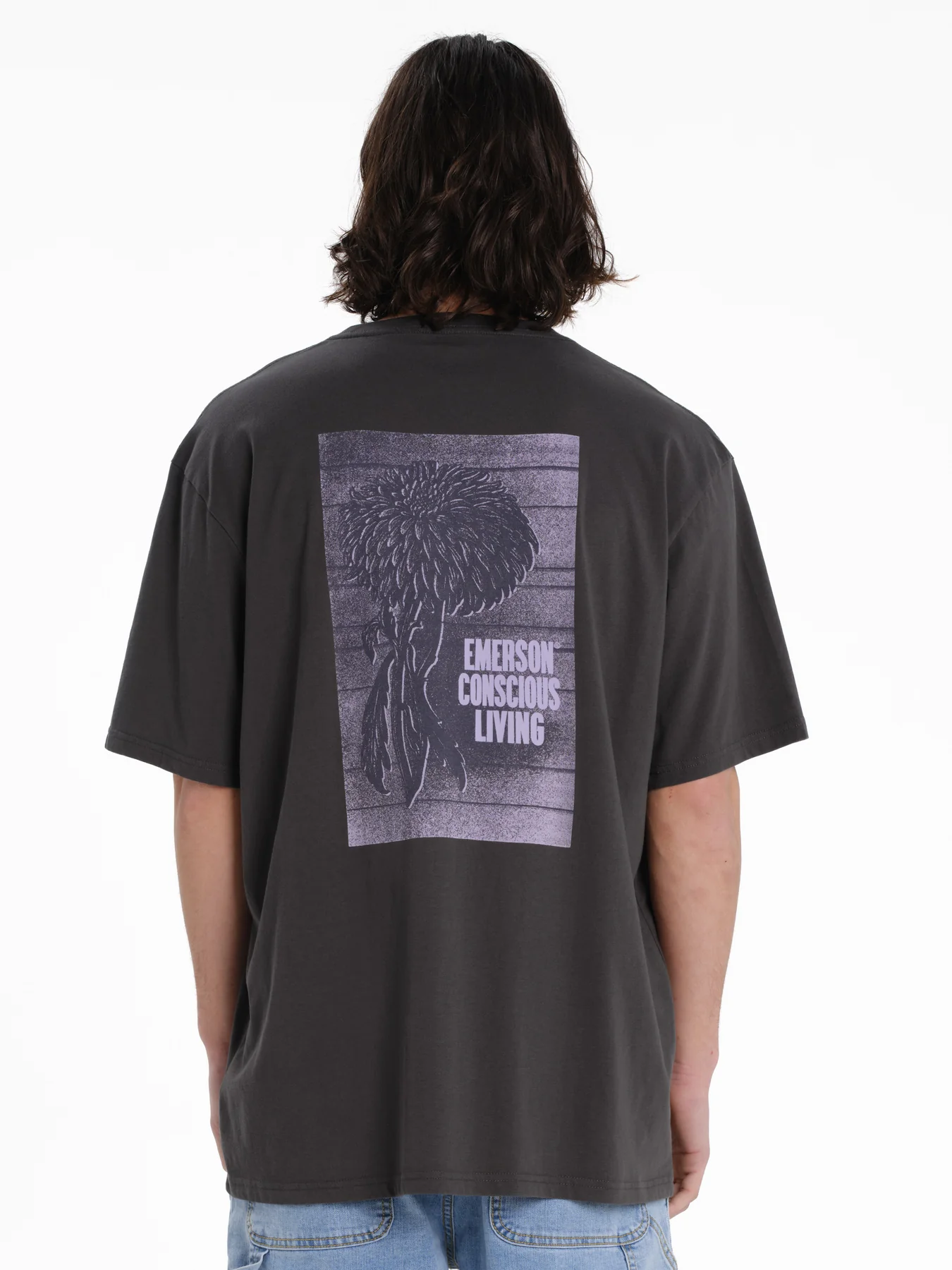 Emerson Men's "Conscious Living" Short Sleeve T-shirt Charcoal 261.EM33.55-Charcoal