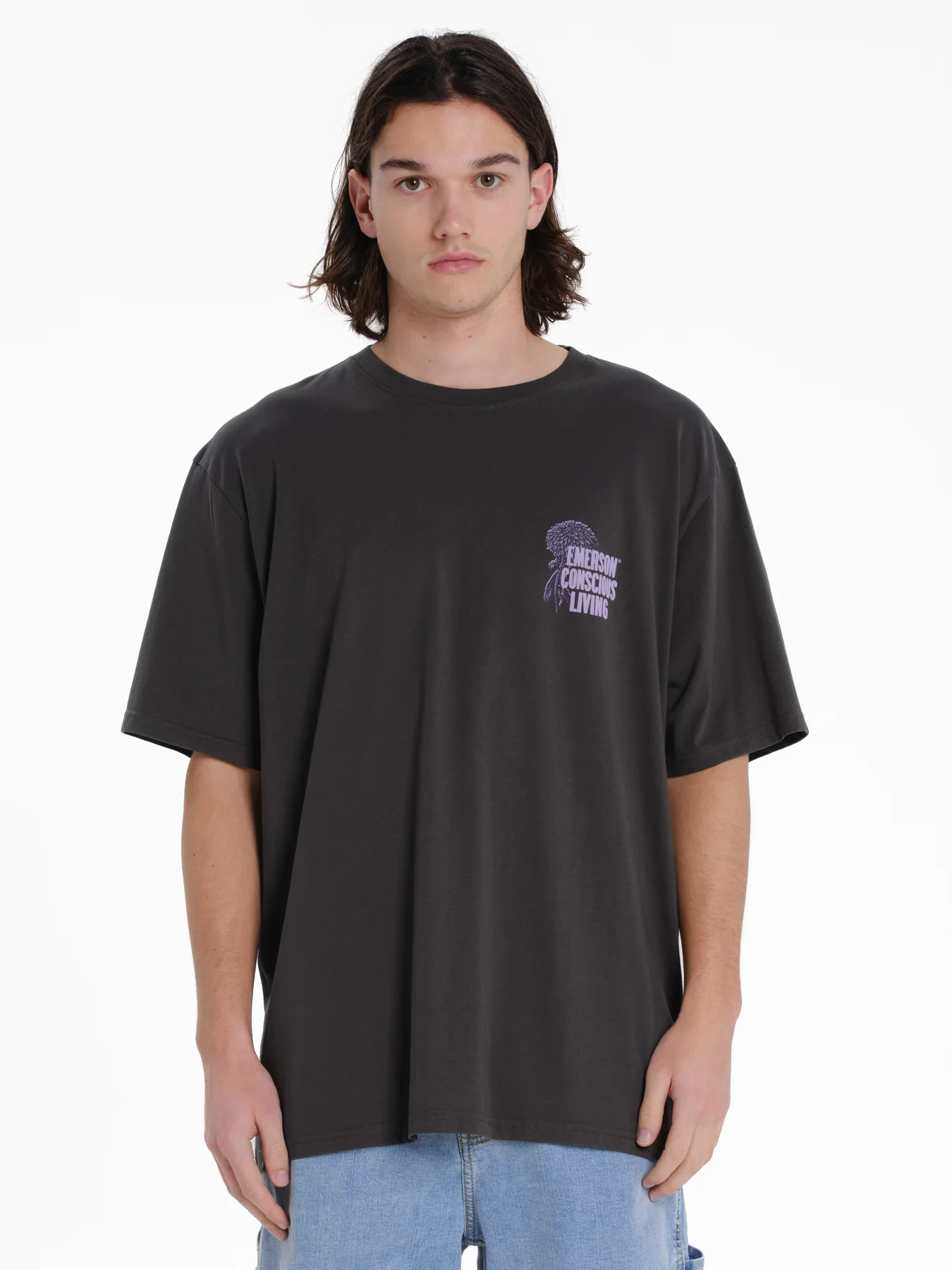 Emerson Men's "Conscious Living" Short Sleeve T-shirt Charcoal 261.EM33.55-Charcoal - Image 2