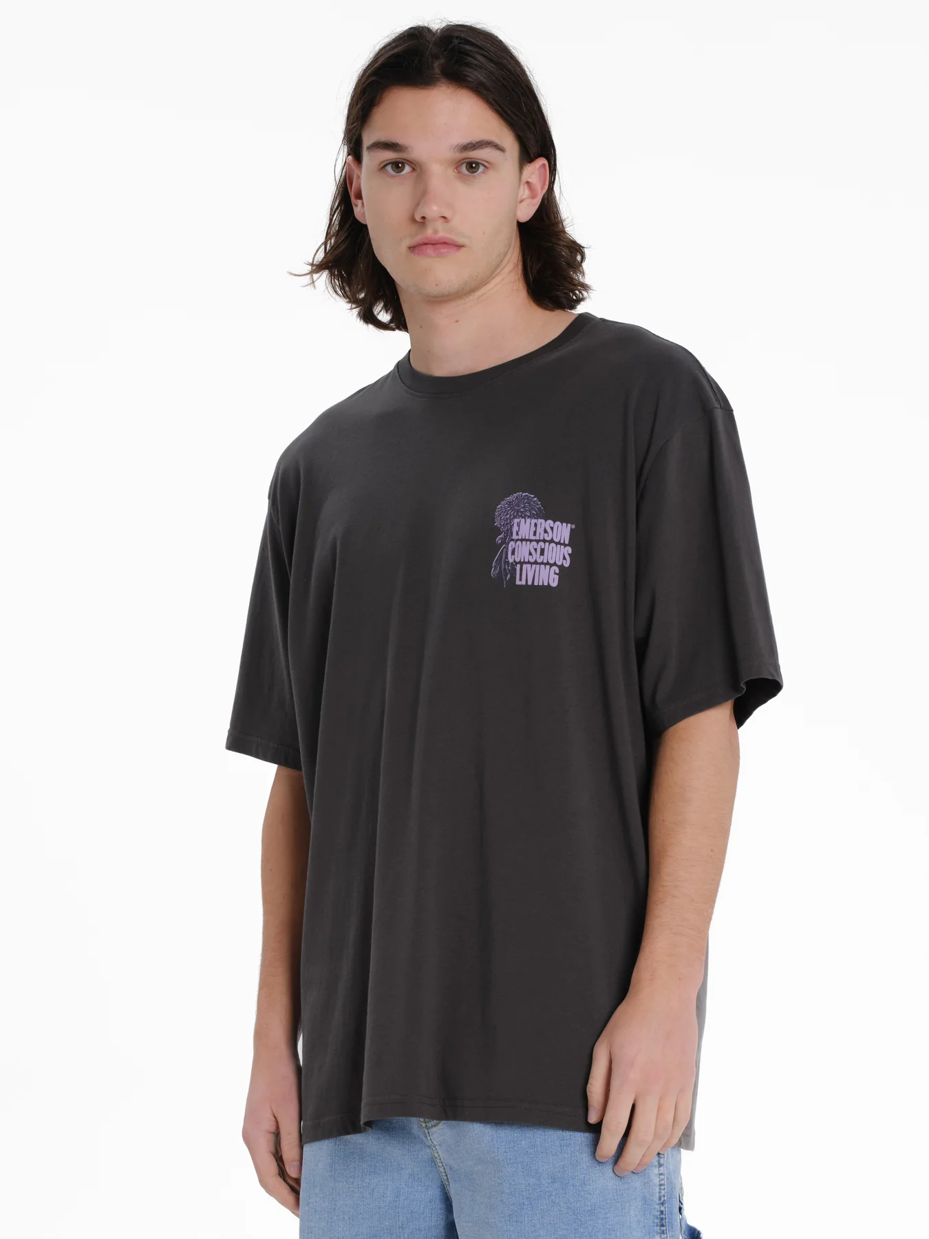 Emerson Men's "Conscious Living" Short Sleeve T-shirt Charcoal 261.EM33.55-Charcoal - Image 4