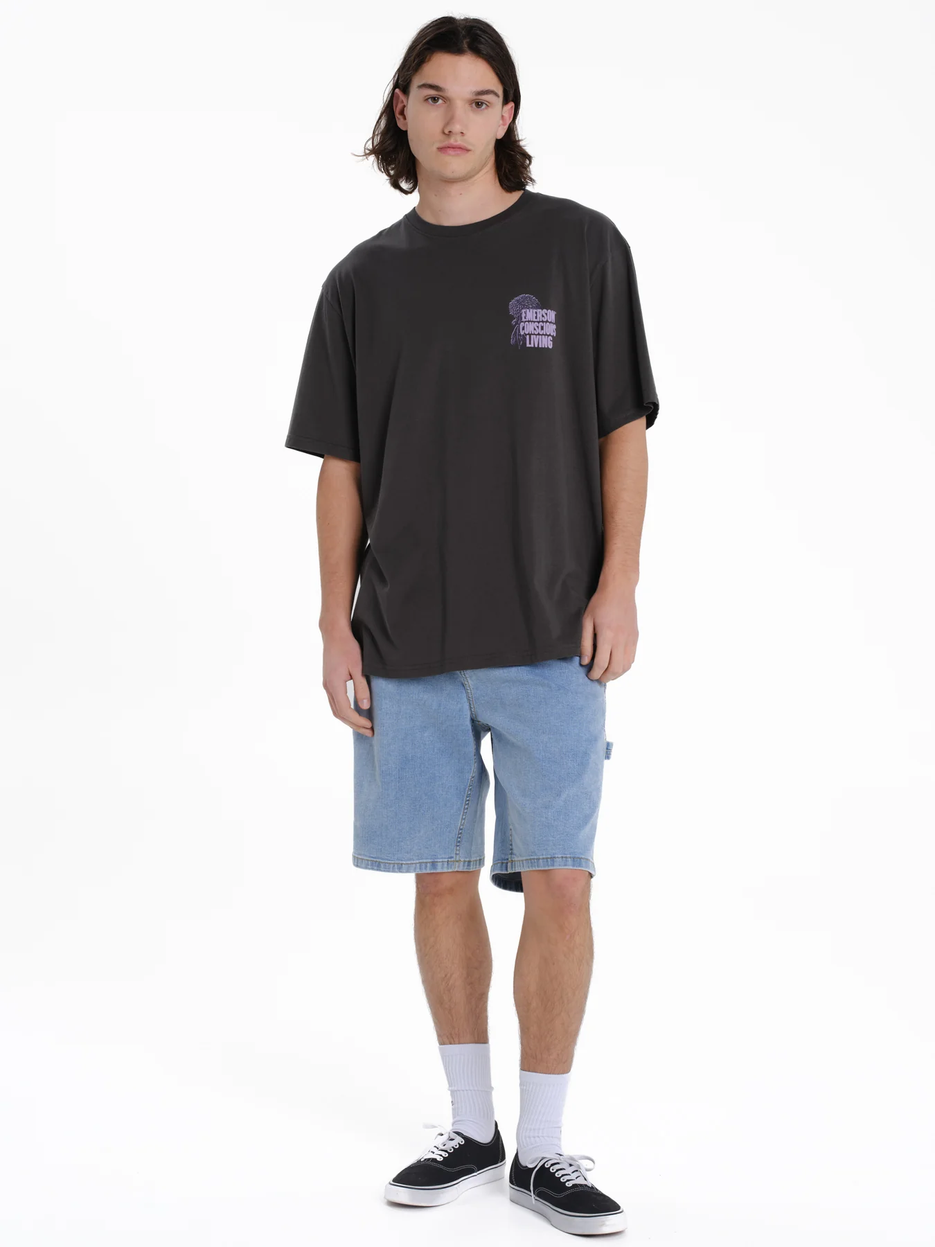 Emerson Men's "Conscious Living" Short Sleeve T-shirt Charcoal 261.EM33.55-Charcoal - Image 5