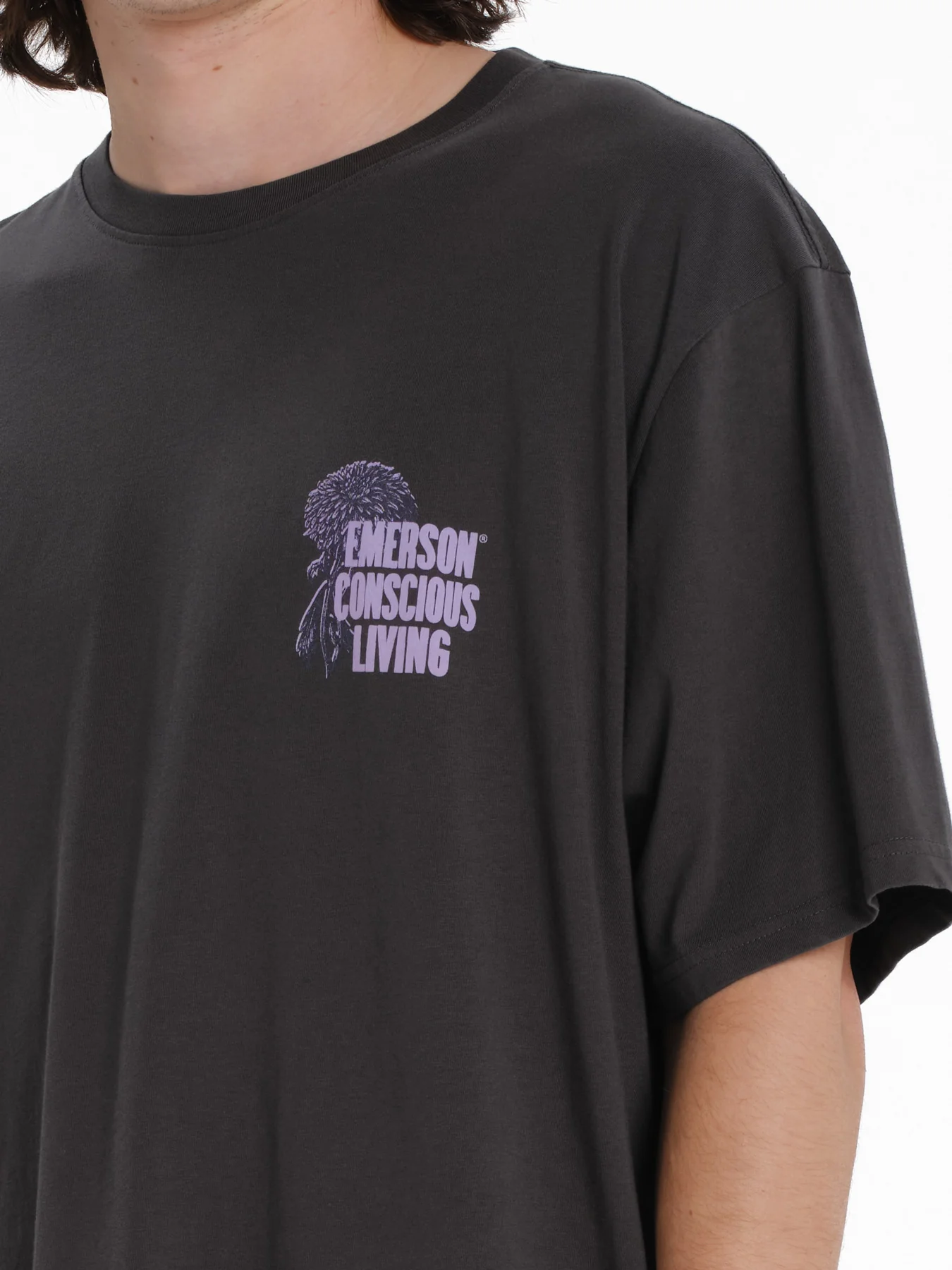 Emerson Men's "Conscious Living" Short Sleeve T-shirt Charcoal 261.EM33.55-Charcoal - Image 6