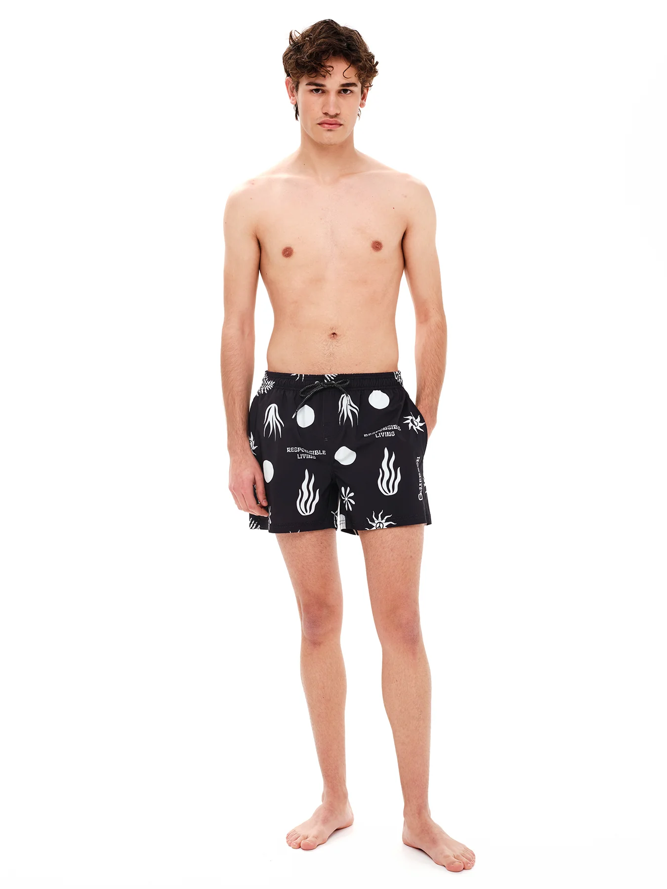 Emerson Men's Elastic Volleyball Swimsuit 36 cm Black 241.EM504.42-Pr426-Black - Image 4