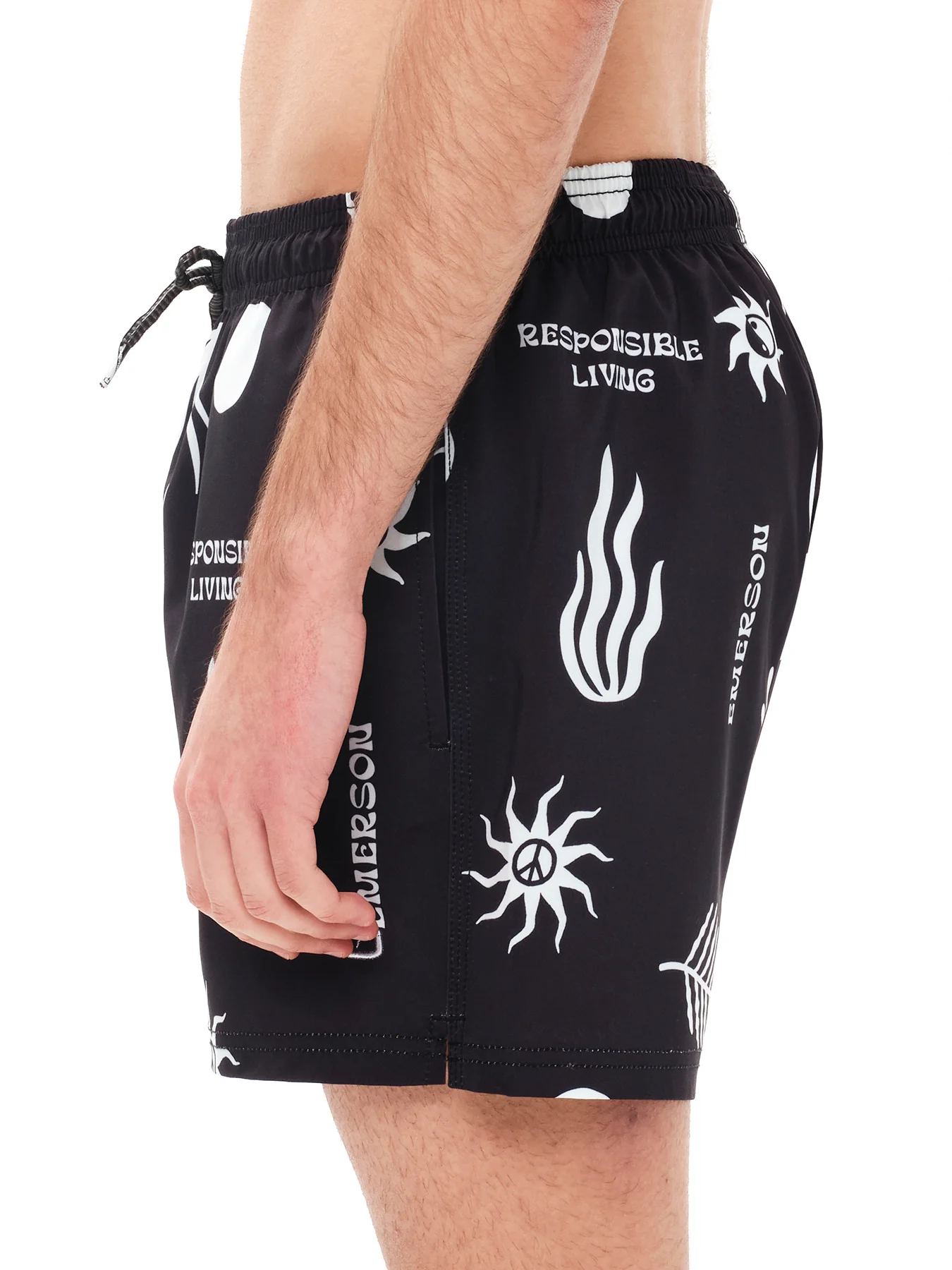 Emerson Men's Elastic Volleyball Swimsuit 36 cm Black 241.EM504.42-Pr426-Black - Image 5