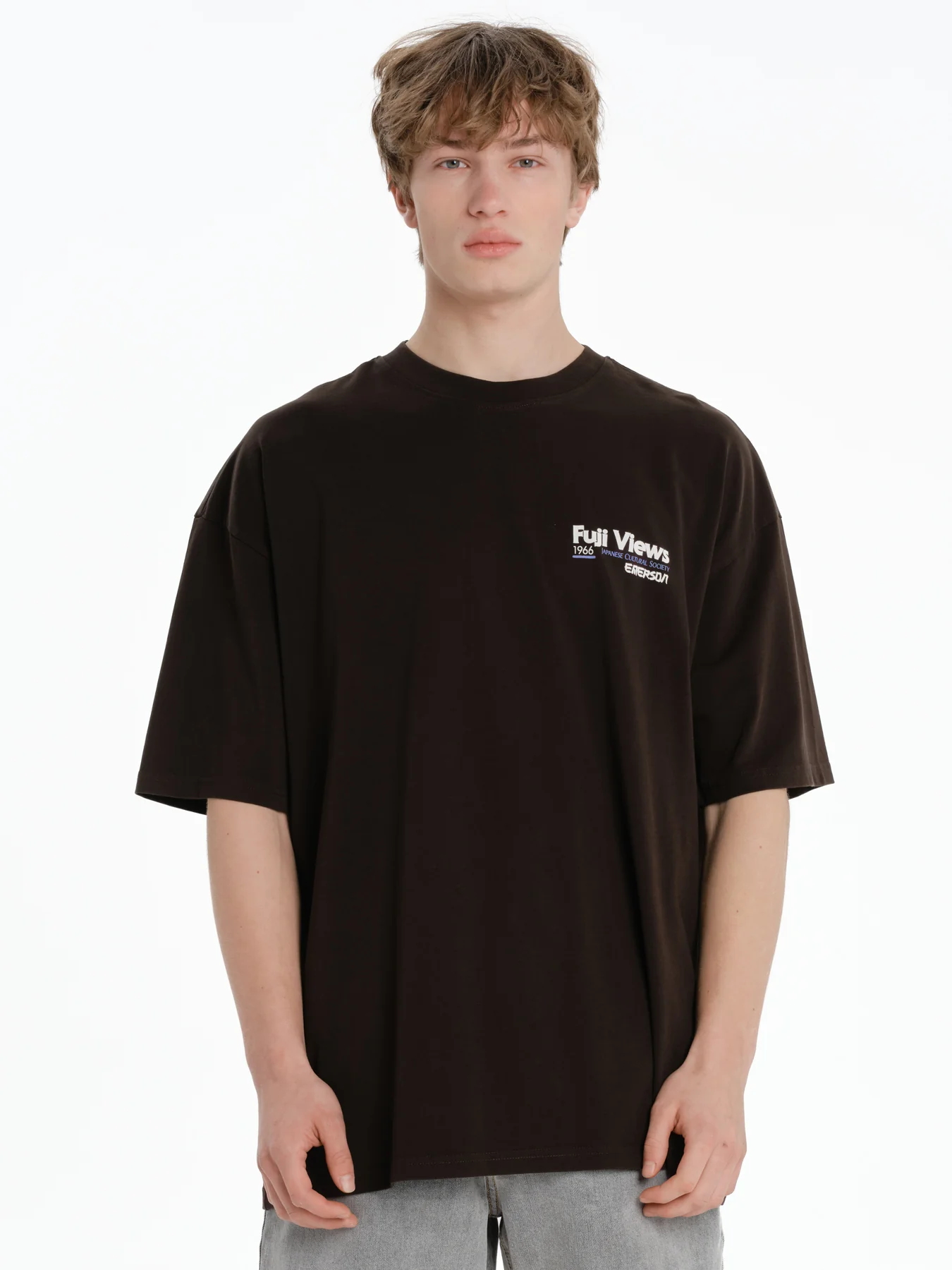 Emerson Men's "Fuji Views" Short Sleeve T-shirt Coffee Brown 261.EM33.65-Coffee-Brown - Image 2