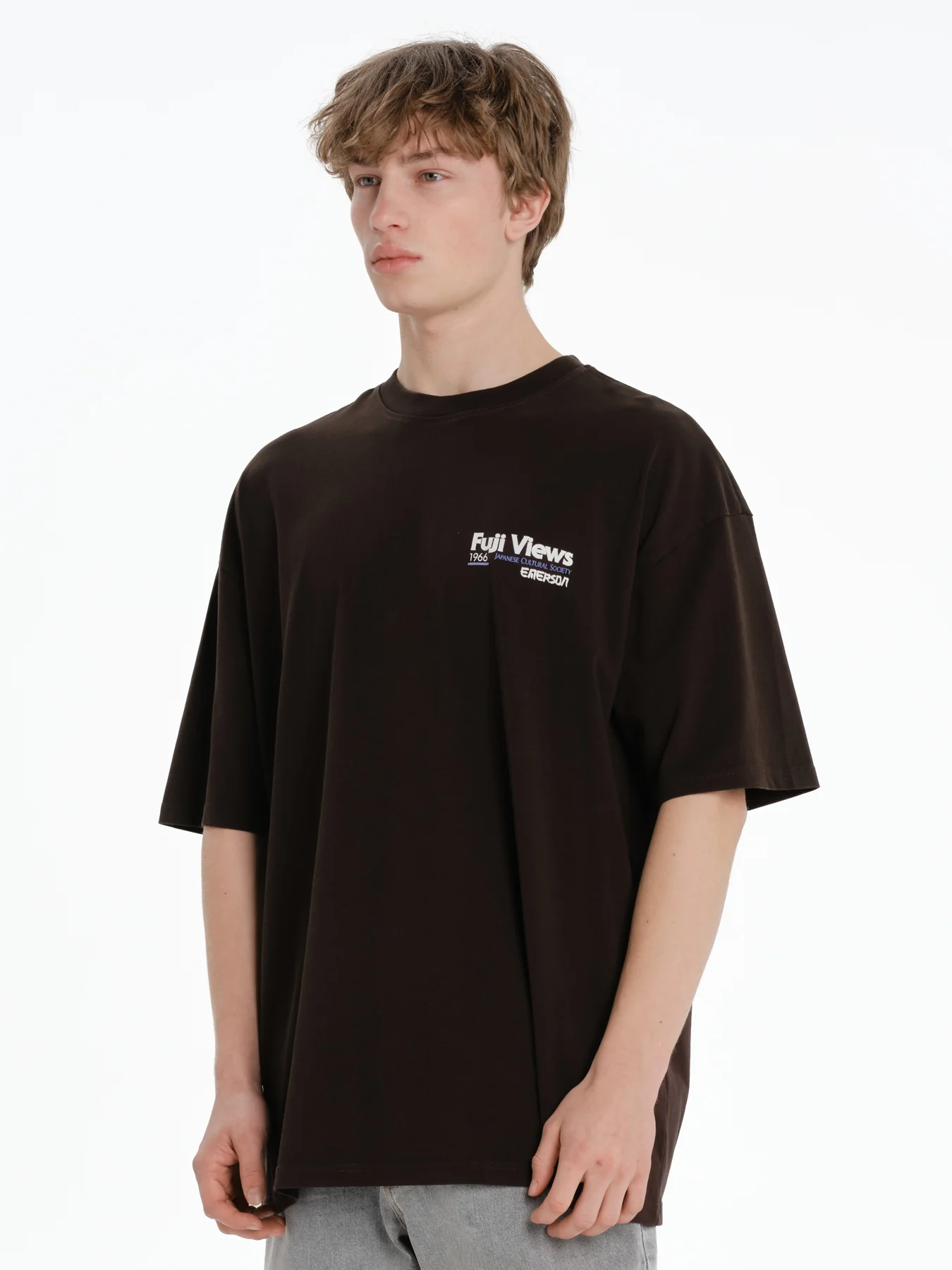 Emerson Men's "Fuji Views" Short Sleeve T-shirt Coffee Brown 261.EM33.65-Coffee-Brown - Image 4