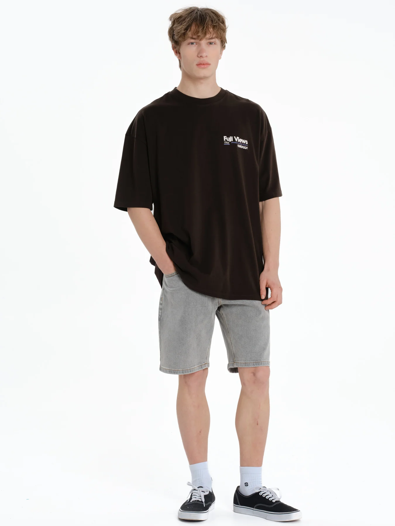 Emerson Men's "Fuji Views" Short Sleeve T-shirt Coffee Brown 261.EM33.65-Coffee-Brown - Image 5